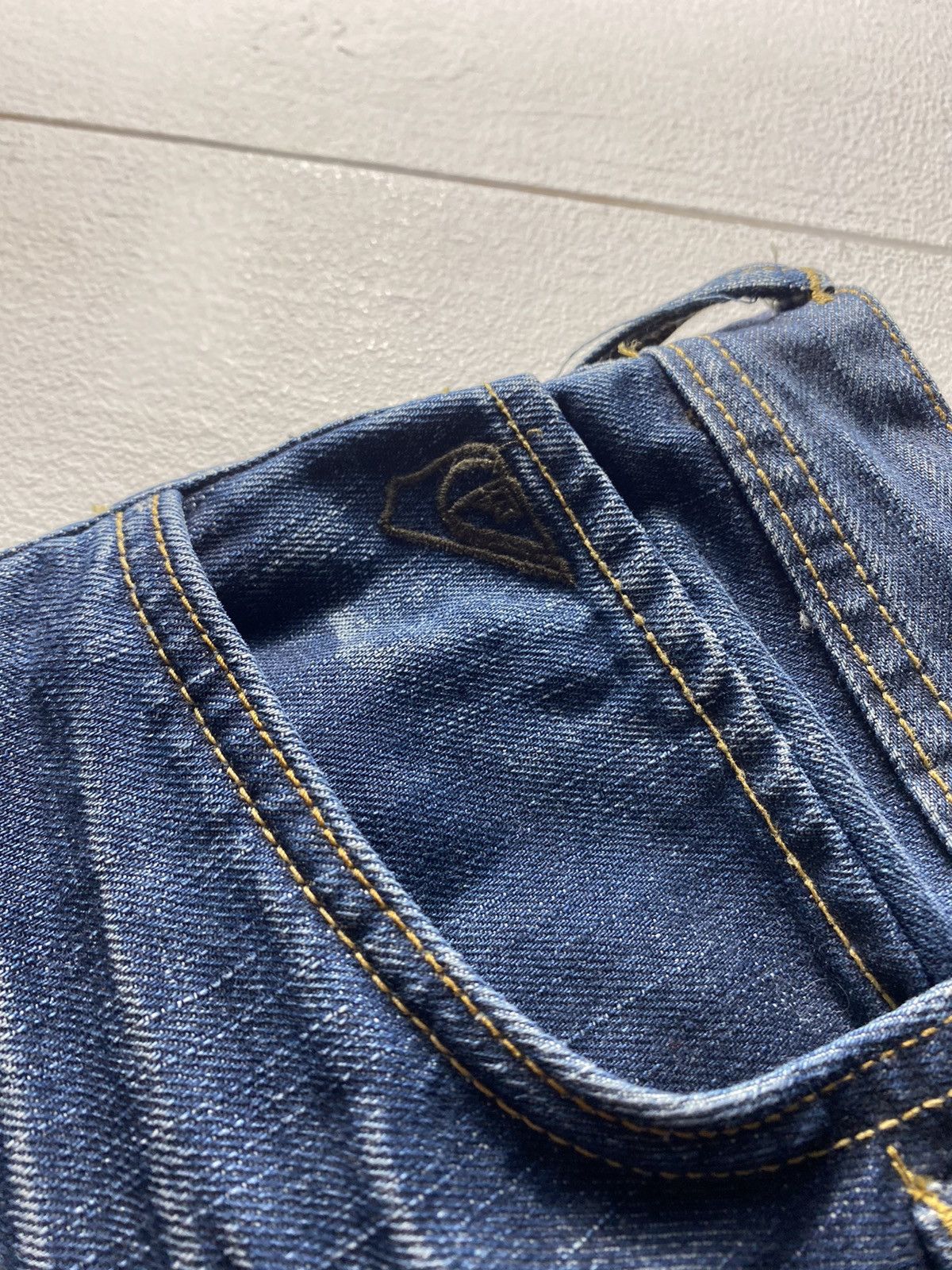 Billabong × Quiksilver × Rip Curl 💢90s Quicksilver Baggy Loose Fit Blue Denim Pants Mens Surf Size US 31 - 5 Thumbnail