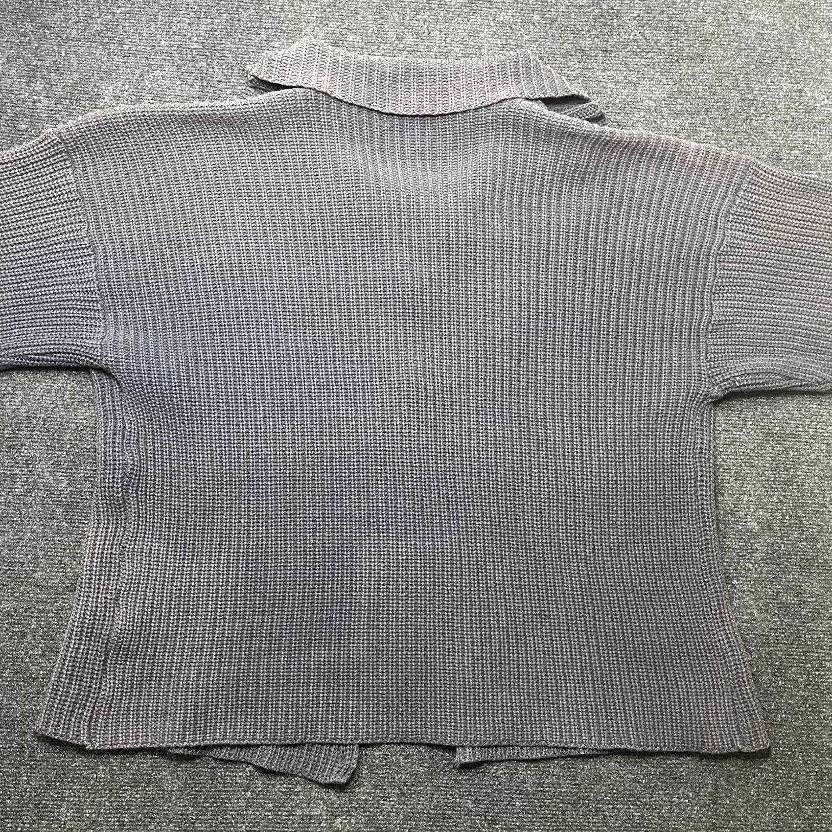 Vintage Bkg & Company New York Cardigan Sweater Womens One Size Black Waffle-Knit Button Cardigan Size ONE SIZE - 3 Thumbnail