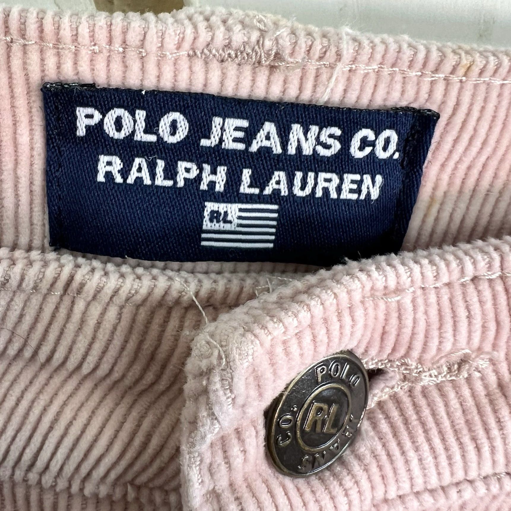 Ralph Lauren VTG Ralph Lauren Polo Jeans Co. Pants Women Size 4 Pink 30x32 Boot Cut Corduroy Cotton Size 27" / US 4 / IT 40 - 5 Thumbnail