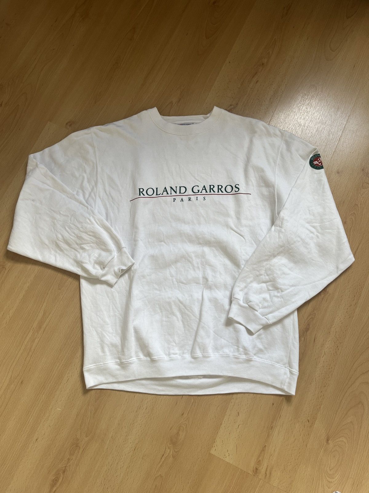 Hanes Roland Garros x Hanes white vintage sweatshirt Size US L / EU 52-54 / 3 - 1 Thumbnail