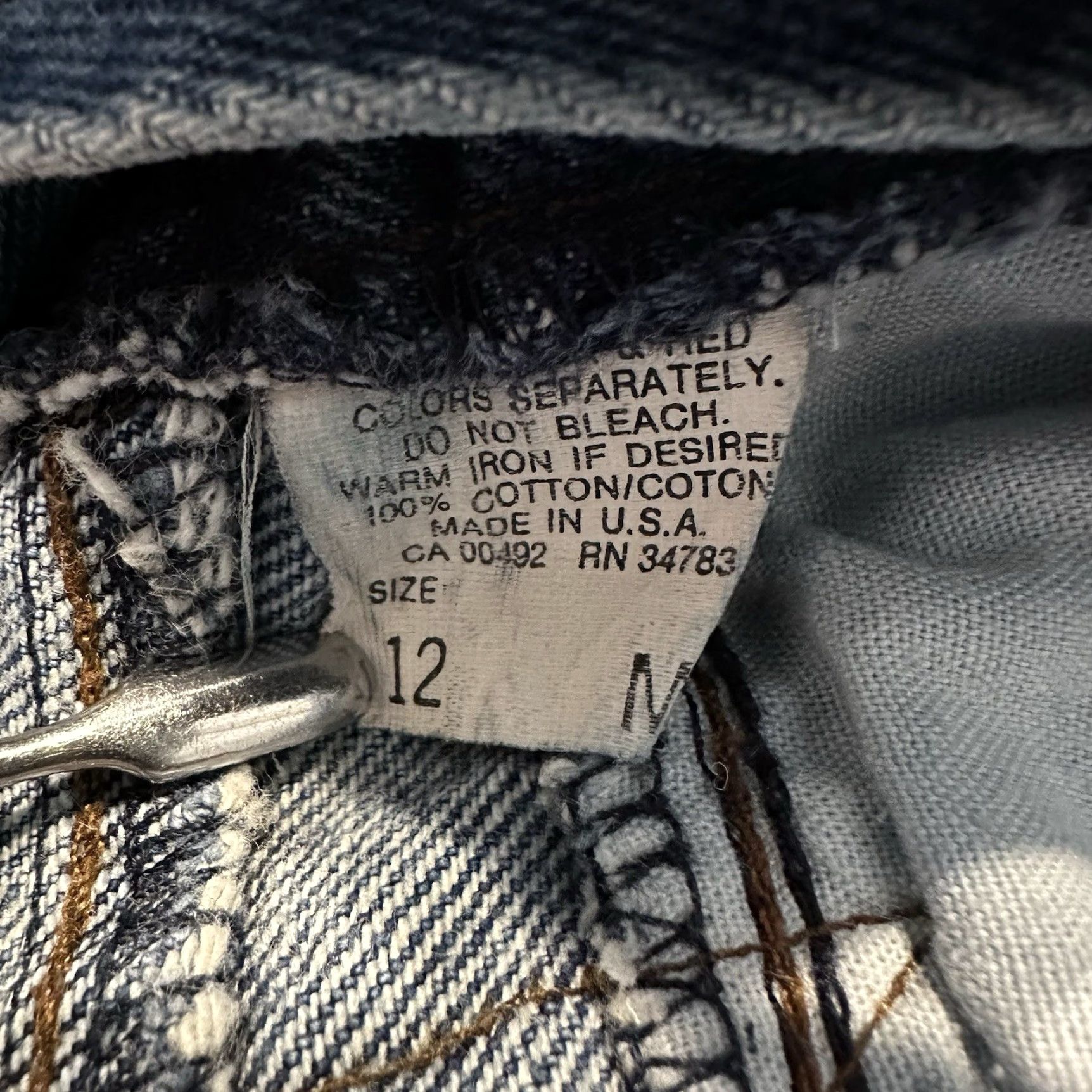Lee VINTAGE Lee Jeans Womens 12 32x31 Pleated High Rise Mom 80s 90s Made in USA Jeans Women 5-Pocket Design Blue Denim Size 34" / US 12 / IT 48 - 6 Thumbnail