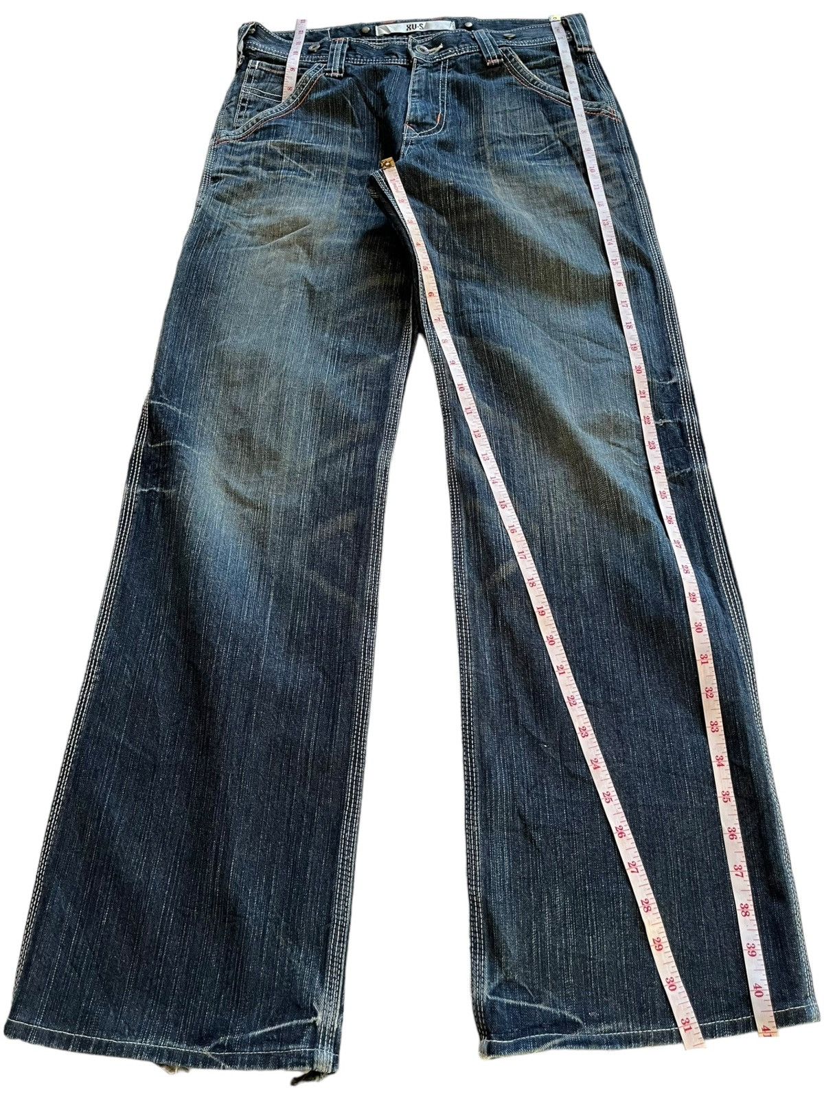 Edwin Vintage Edwin Buckle Back Carpenter Mud Wash Baggy Jeans Size US 31 - 12 Thumbnail