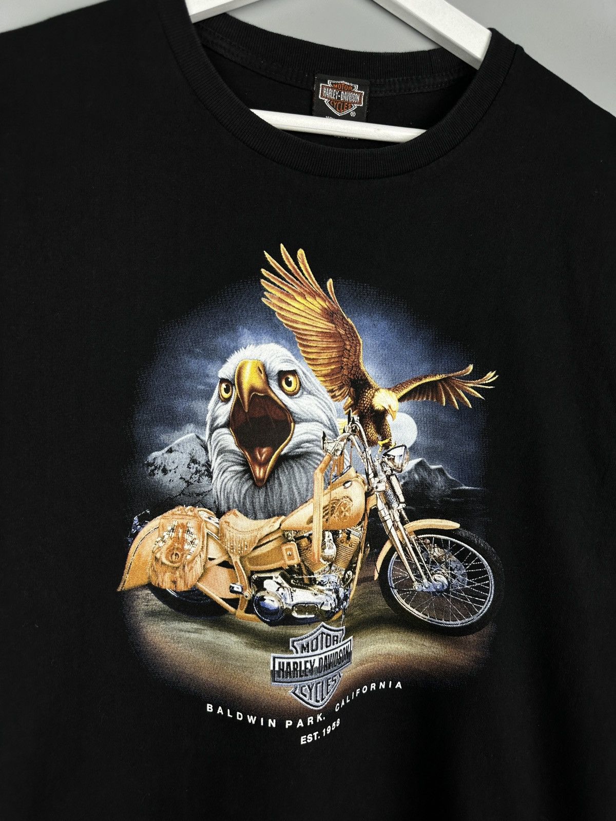 Harley Davidson Vintage Harley Davidson Eagle Bike USA Graphic TShirt Pig 90 Size US L / EU 52-54 / 3 - 5 Thumbnail
