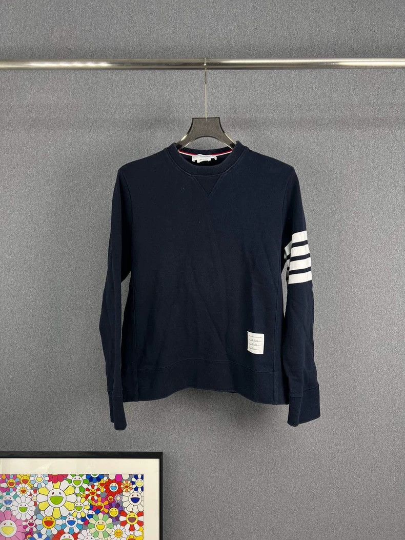 Thom Browne Thom Browne Dark blue long sleeve hoodie Size US L / EU 52-54 / 3 - 1 Thumbnail