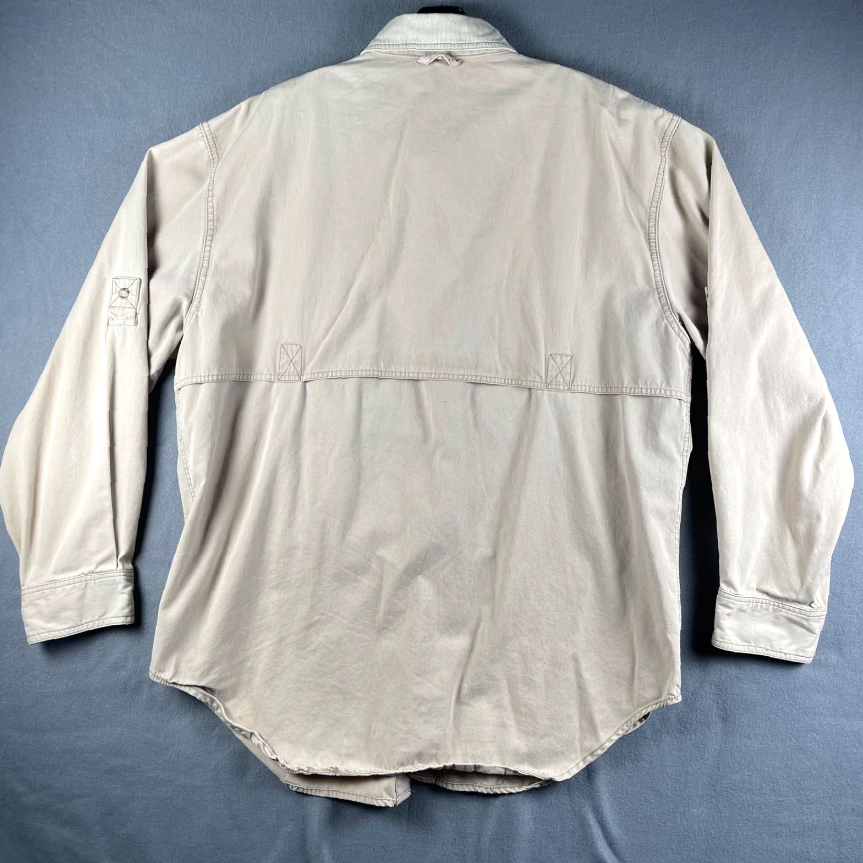 Vintage VINTAGE Authentic American Sportswear Safari Jacket Field Jacket Mens XL Beige Pockets Corduroy Collar Size US XL / EU 56 / 4 - 2 Thumbnail