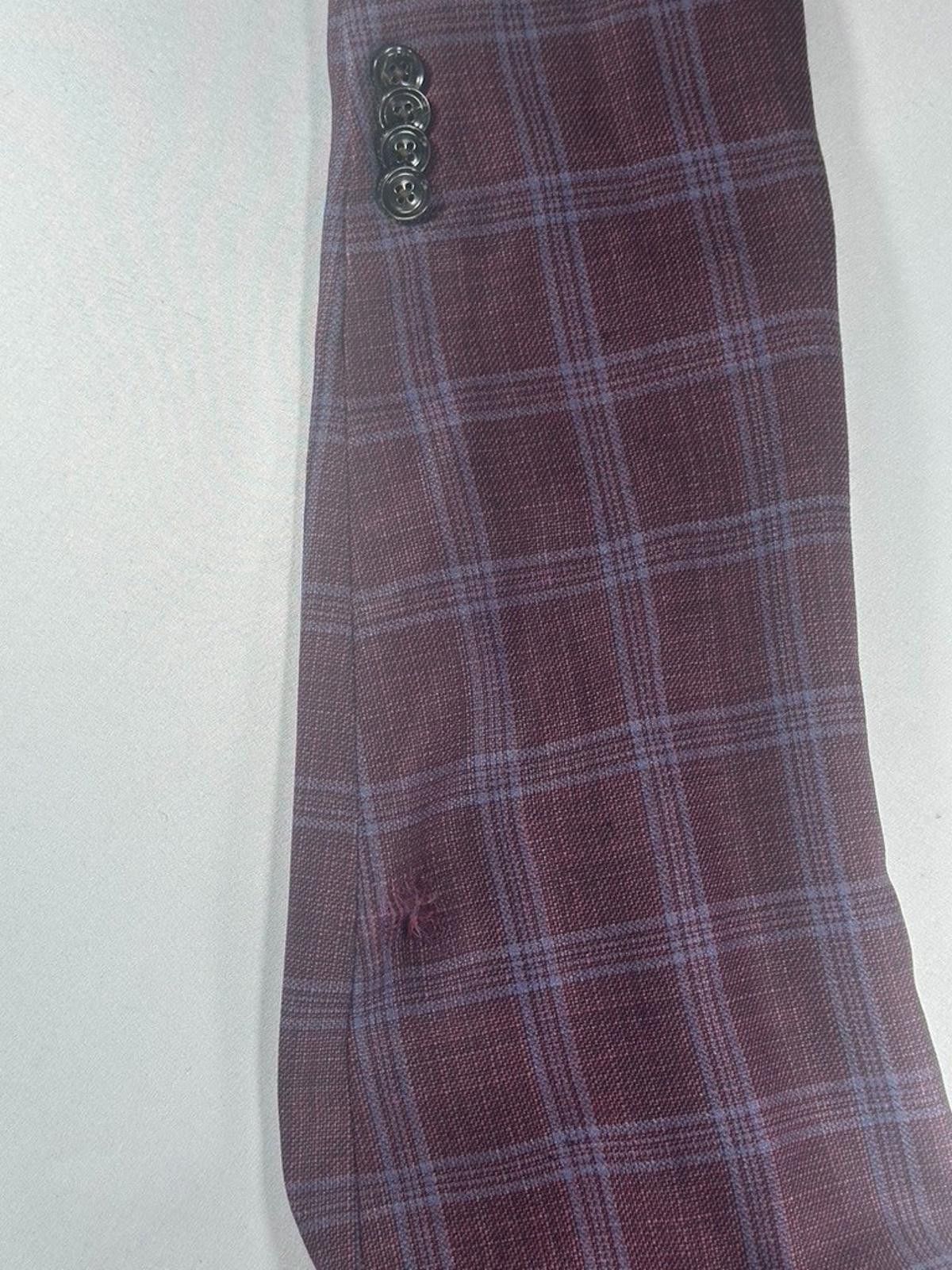 Ted Baker Ted Baker Men 44 Purple Endurance Single Breasted Sport Coat Size 44R - 7 Thumbnail