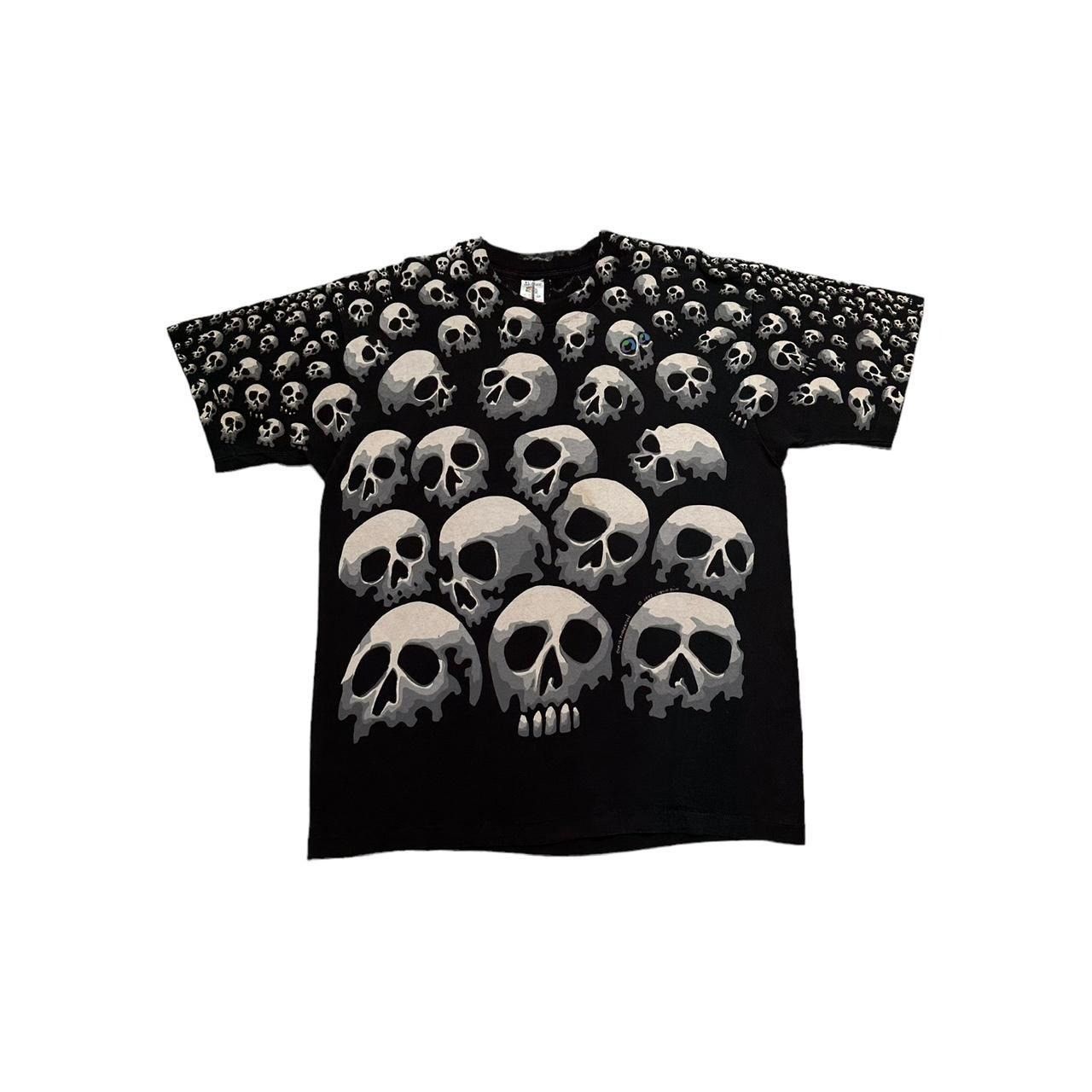 Liquid Blue × Vintage Vintage Liquid Blue Skullpile Skull Skeleton AOP T-Shirt Size US XL / EU 56 / 4 - 1 Thumbnail