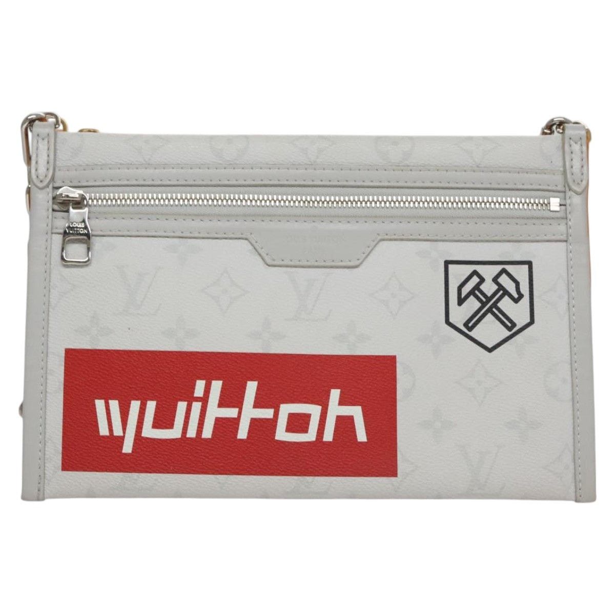 Louis Vuitton LOUIS VUITTON Monogram White Flat Mensenger Shoulder Bag Size ONE SIZE - 13 Thumbnail