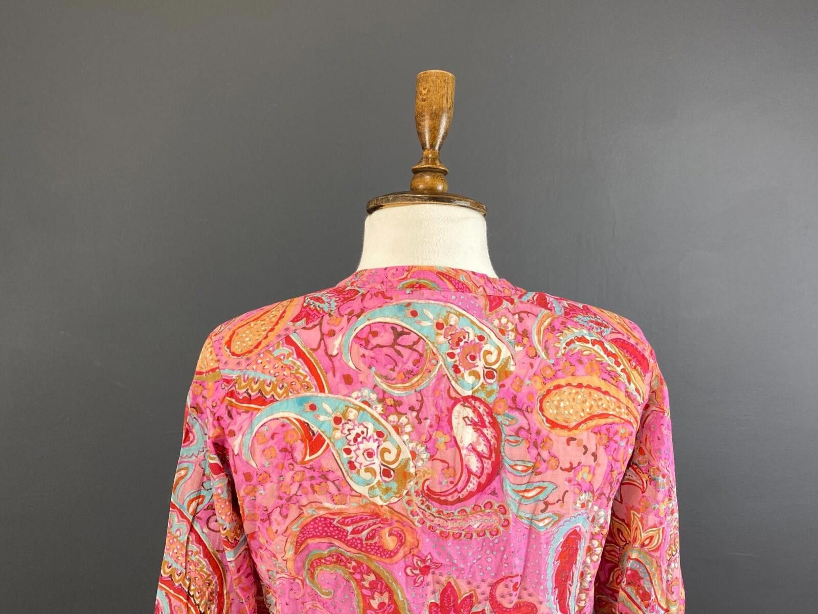 Designer Emily Van Den Bergh Multicolor Paisley Shirt Sz 36 / S Size M / US 6-8 / IT 42-44 - 7 Thumbnail
