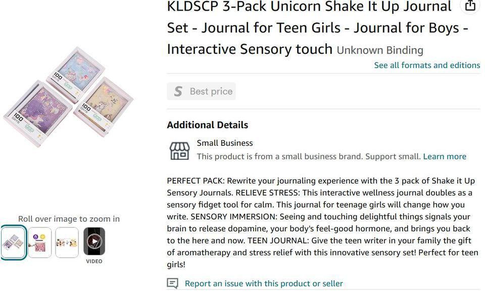 Designer 3 pack Journal for young people - great for sensory wellness Size ONE SIZE - 2 Thumbnail