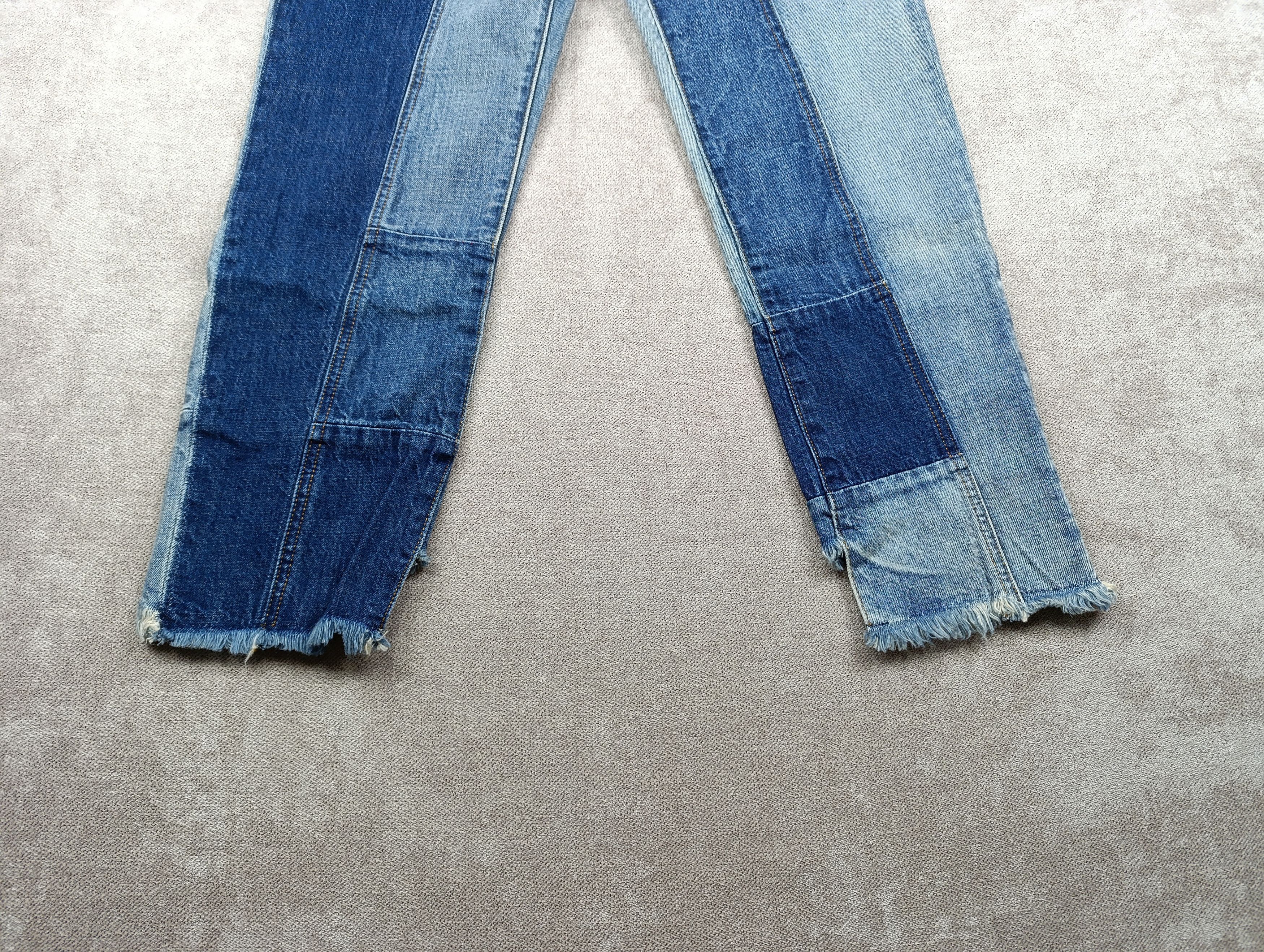ZADIG VOLTAIRE DELUXE BOYFIX PATCHWORK BOYFRIEND JEANS BLUE