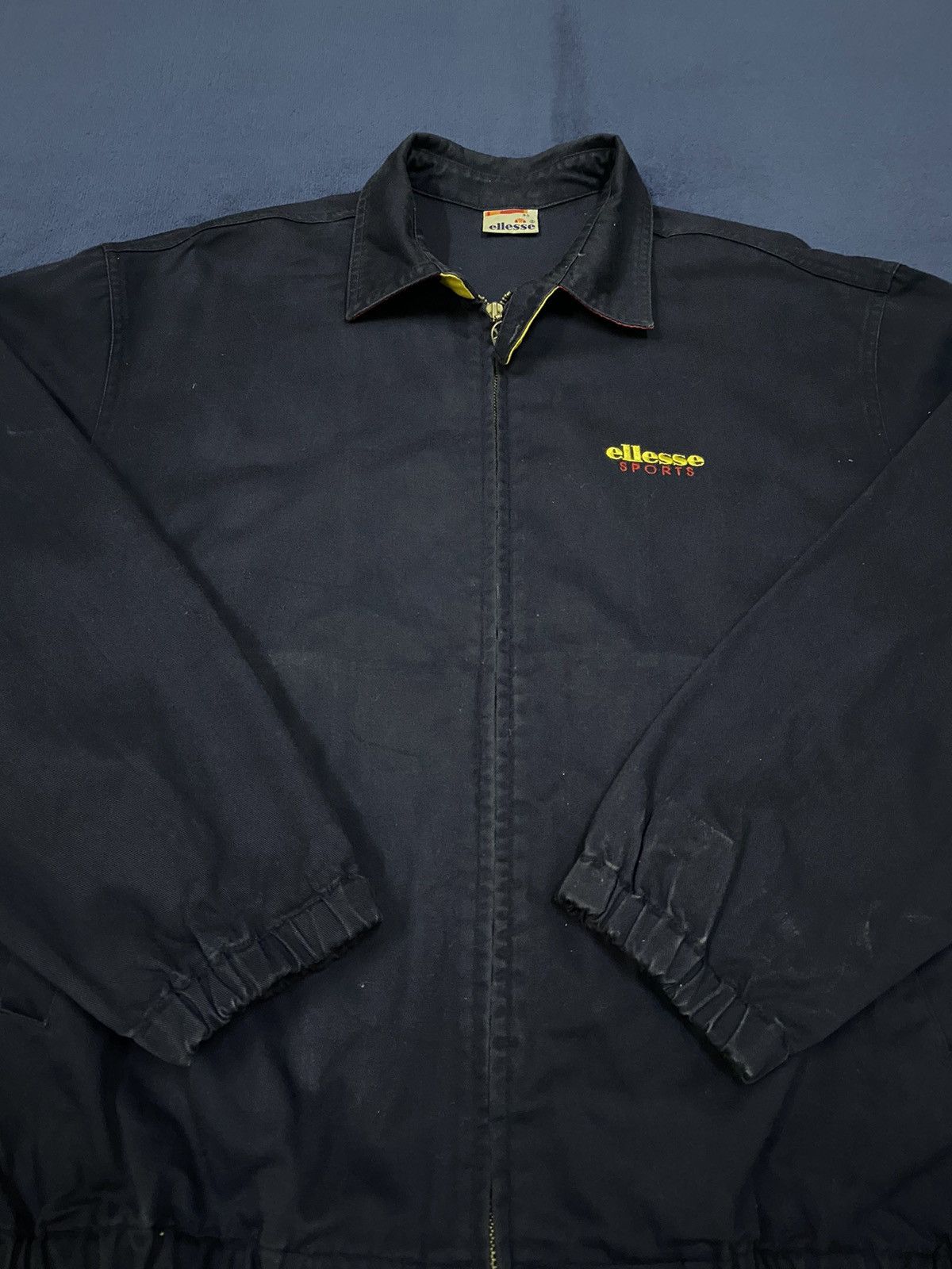 Ellesse Vintage 90s Ellese Stupendo Khakis Material Track Jacket Size US L / EU 52-54 / 3 - 1 Thumbnail
