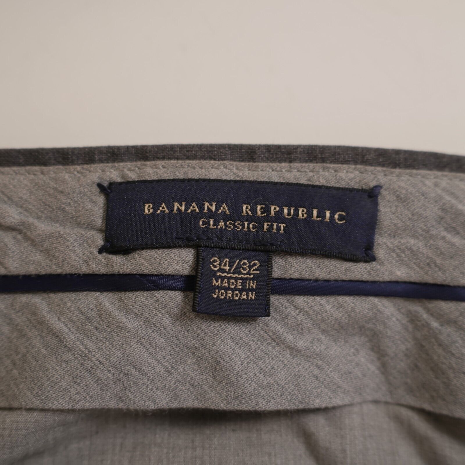Banana Republic Banana Republic Wool Gray Flat Front Mid Rise Dress Pants 35 Size 34R - 4 Thumbnail