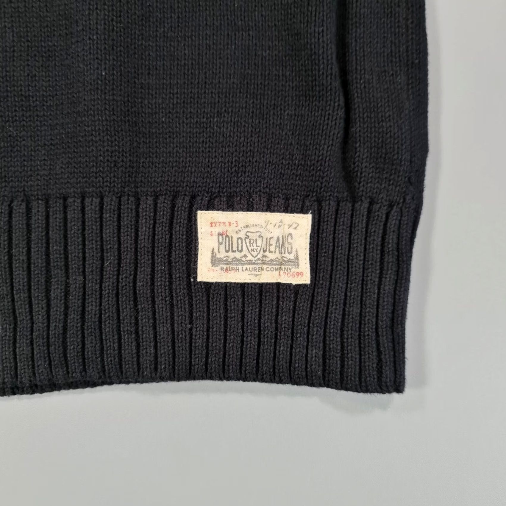 Polo Ralph Lauren Polo Jeans Company Mens Jumper Black Medium Fair Isle Half Zip Mock Pullover Size US M / EU 48-50 / 2 - 5 Thumbnail
