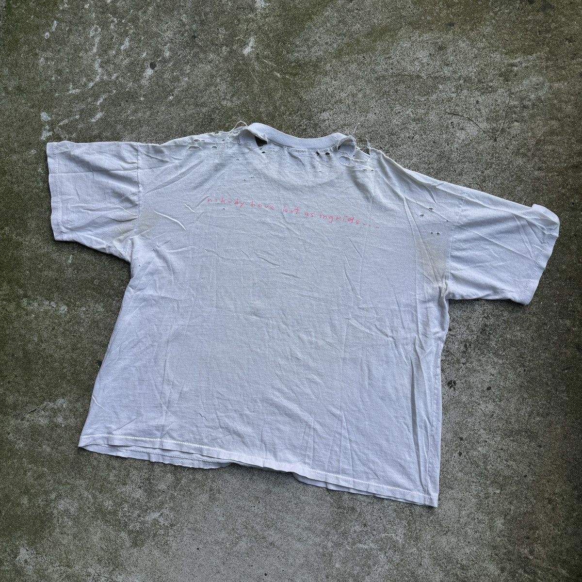 Band Tees Jane Siberry Thrashed Faded Distressed Shirt ERD Grunge Size US XXL / EU 58 / 5 - 7 Thumbnail