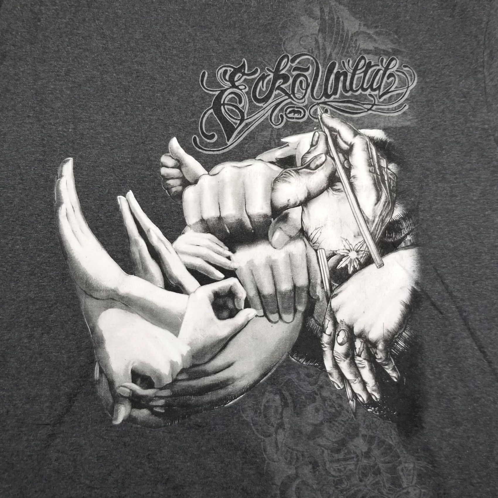 Ecko Unltd. ECKO Unltd. Graphic T-shirt 3XL Rhino Hands MMA Streetwear Mens T-Shirt Gray Cotton Logo Short Sleeve Crew Neck Size US XXL / EU 58 / 5 - 2 Thumbnail
