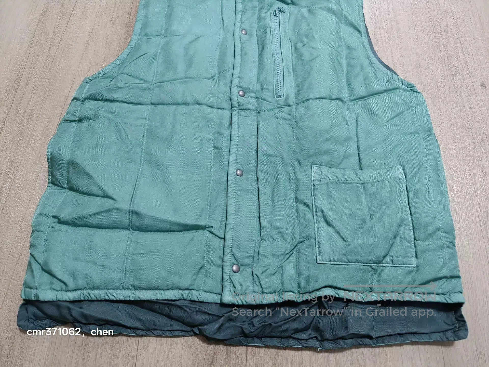 Visvim Green Quilted Puffer Vest. Size US L / EU 52-54 / 3 - 3 Thumbnail