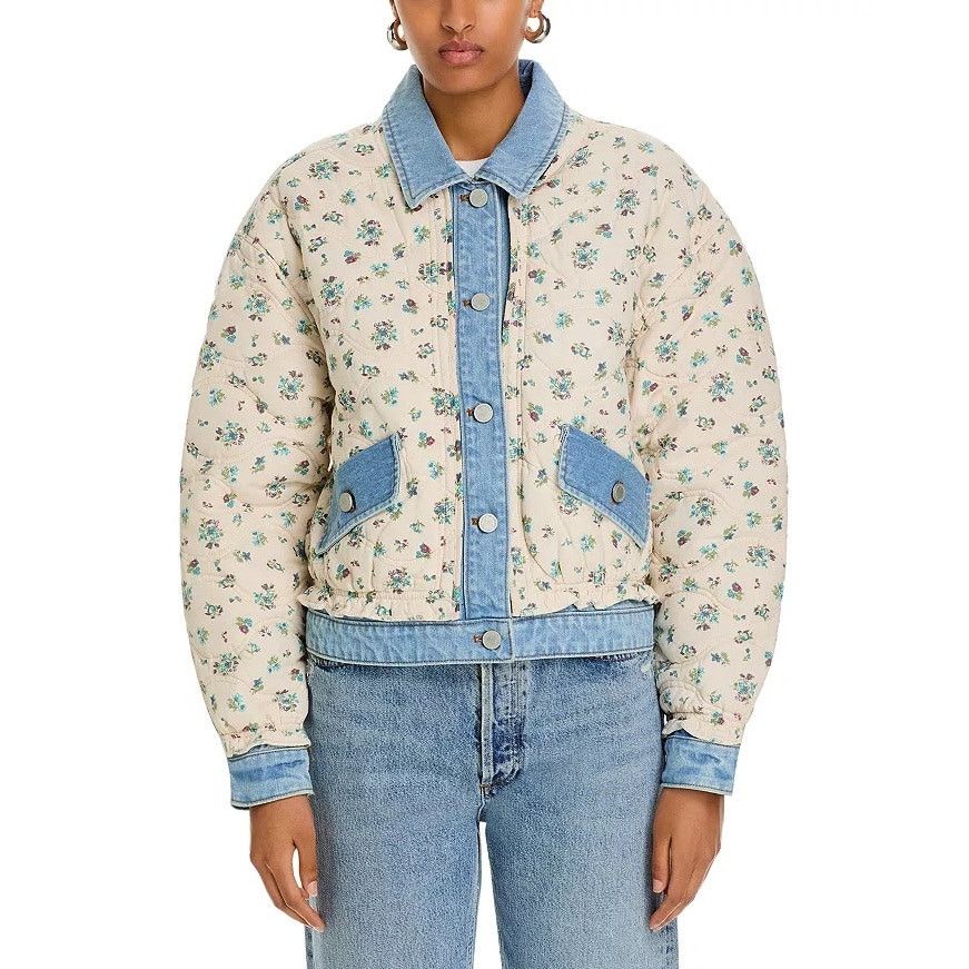 BLANKNYC BlankNYC Women Ivory Floral Oversize Bomber Jacket Size XS Size XS / US 0-2 / IT 36-38 - 1 Thumbnail