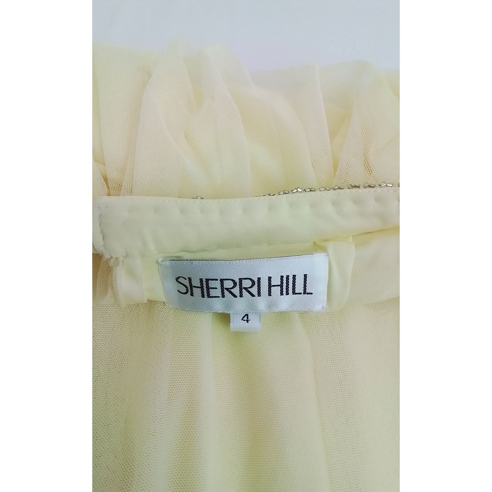 Other Sherri Hill Beaded 2 Piece Women's 4 Yellow Top + Maxi Skirt Size S / US 4 / IT 40 - 15 Thumbnail