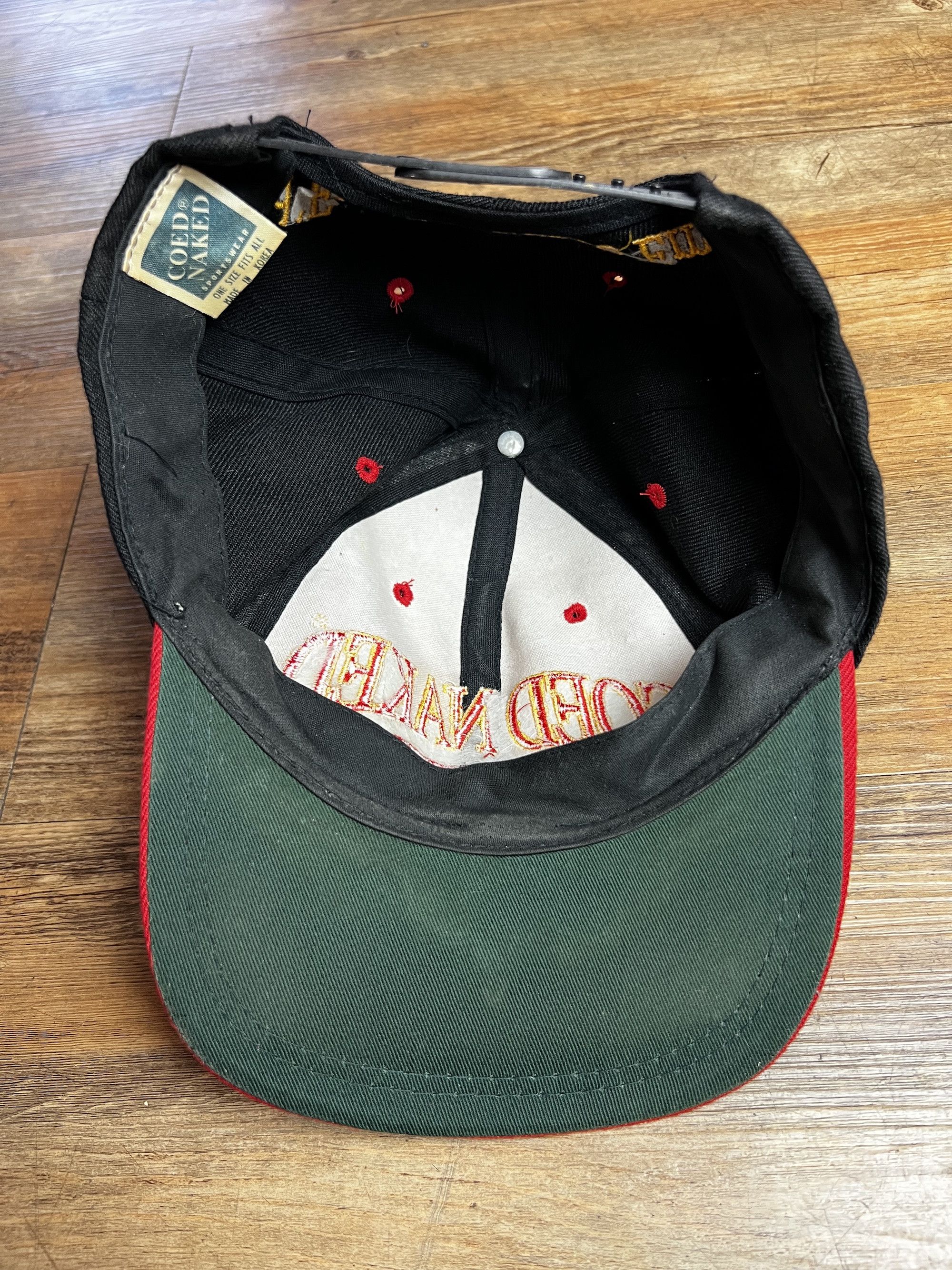 Vintage Vintage 1990's Coed Naked Sportswear - Firefighting Snapback Size ONE SIZE - 9 Thumbnail