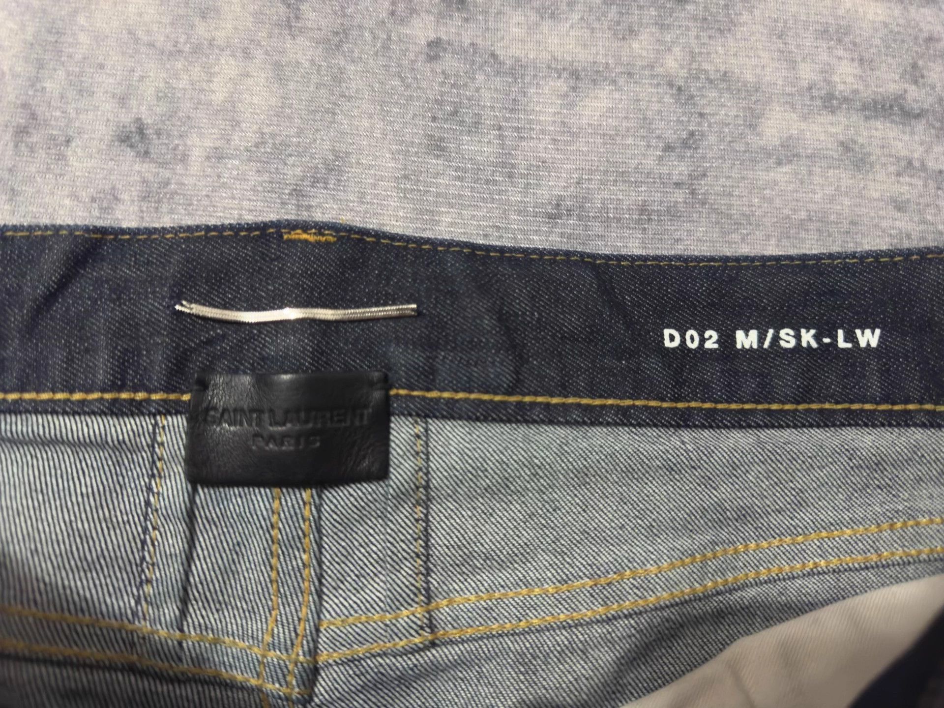 Saint Laurent Paris SLP 13FW Deep Blue Selvedge Raw Denim Jeans Size US 31 - 6 Thumbnail