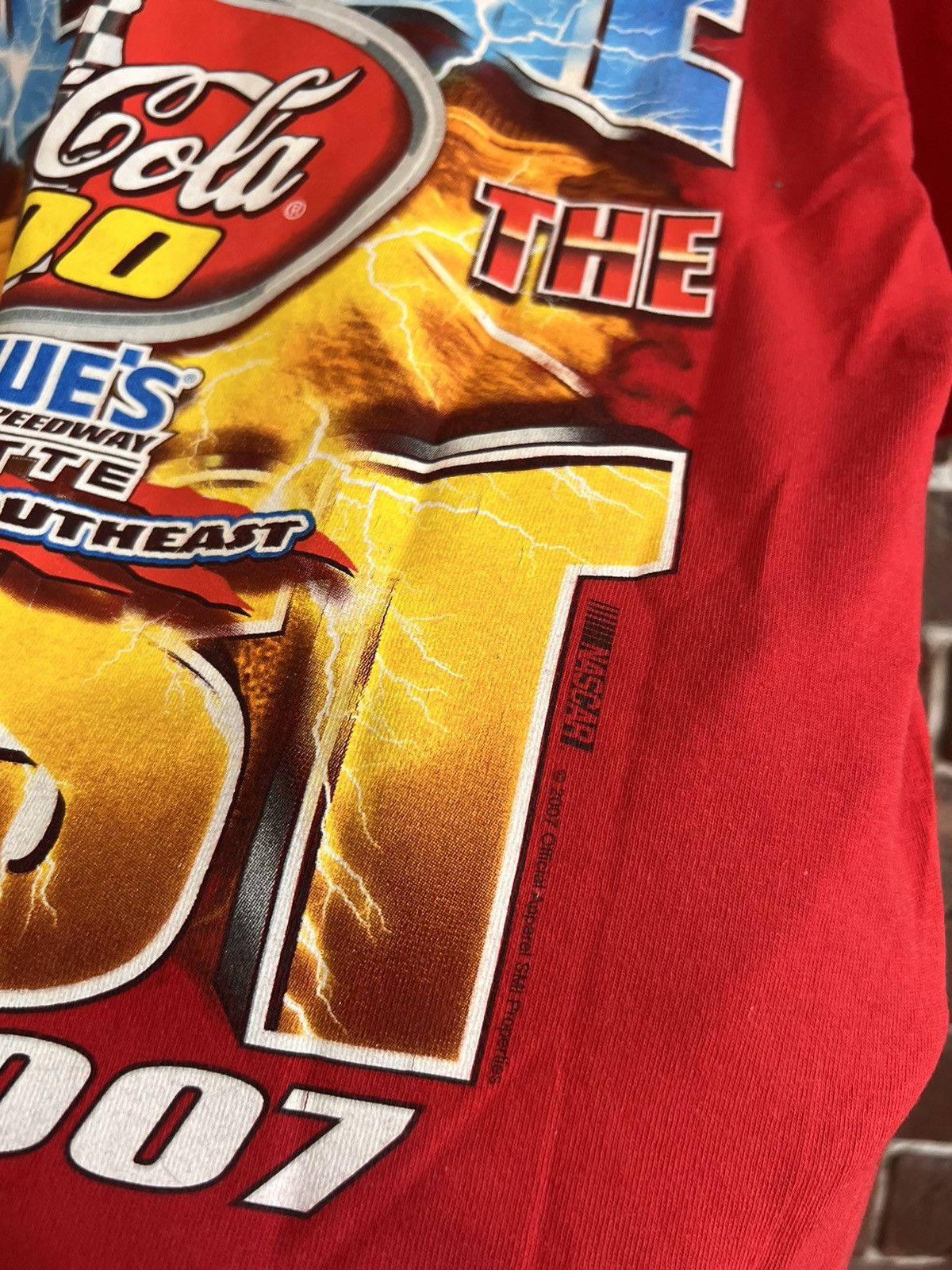 NASCAR 00s Vintage Coca Cola Beware Beast Nascar Tee Flame Racing Size US L / EU 52-54 / 3 - 6 Thumbnail