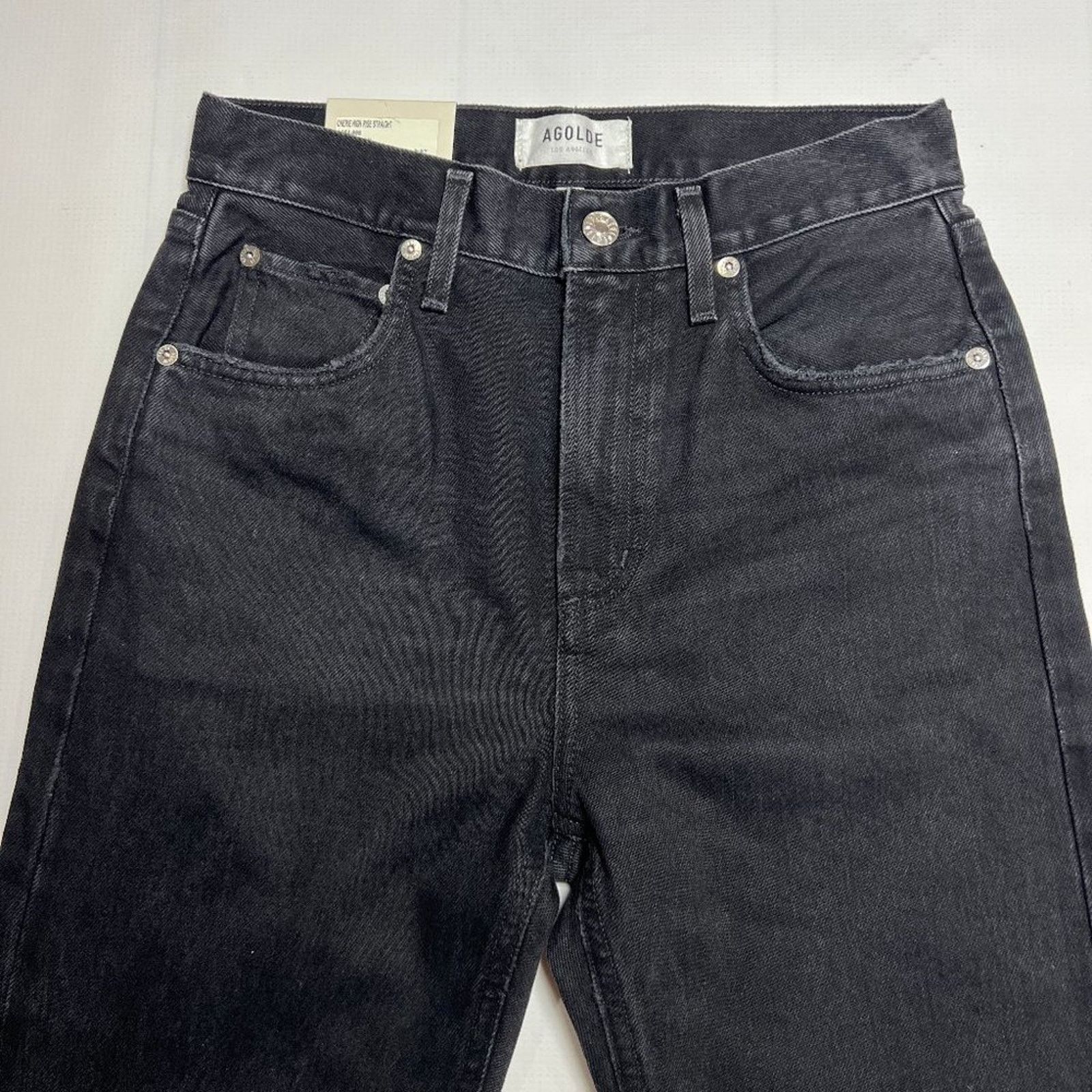 Agolde AGOLDE Cherie High Rise Straight Jeans Black 24x31 NWT Size 24" / US 00 / IT 34 - 6 Thumbnail
