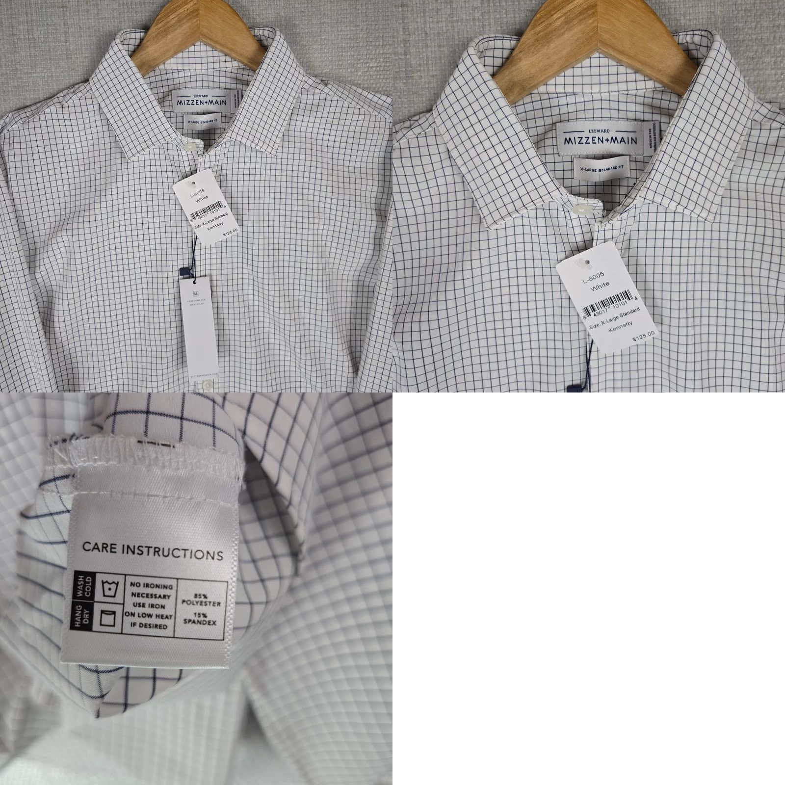 Mizzen+Main Mizzen+Main Leeward New 25 Mens XL Performance Button Front Shirt Graph Check Size US XL / EU 56 / 4 - 9 Thumbnail