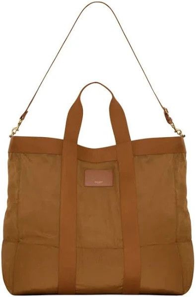 Saint Laurent Paris o1s1wg111124 Size: OS / City Logo Patch Tote Bag in Brown Size ONE SIZE - 4 Thumbnail