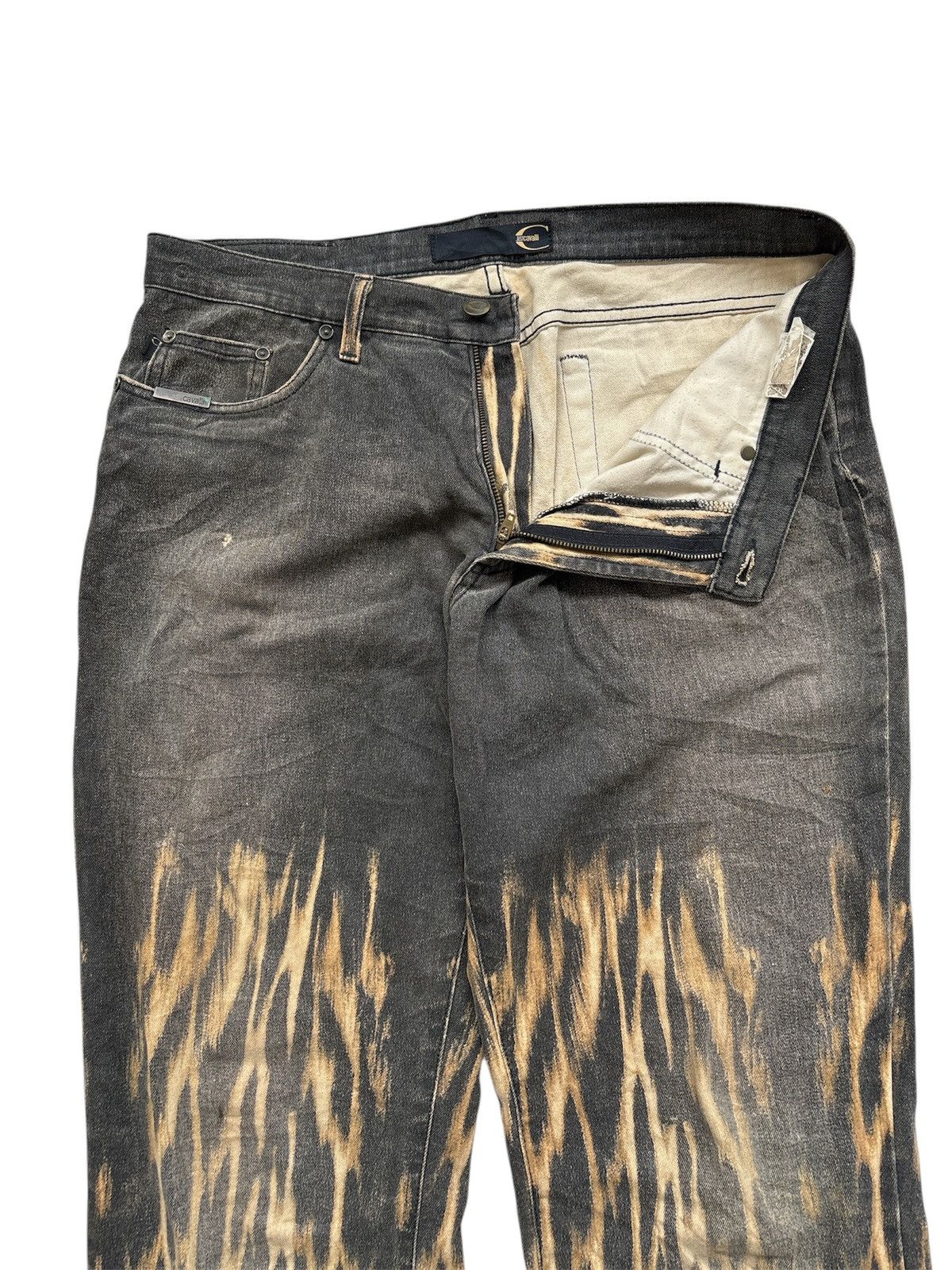 Roberto Cavalli AW2004 Gradient Fire Magma Bootcut Jeans Size US 34 / EU 50 - 3 Thumbnail