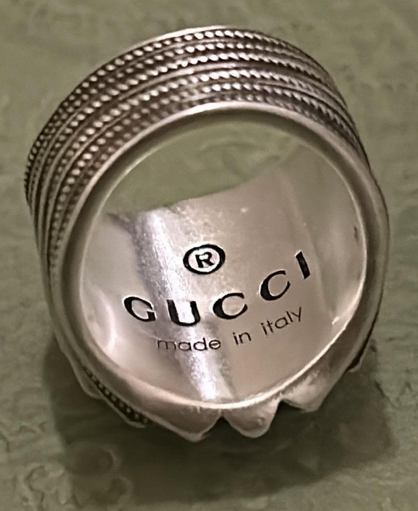 Gucci Gucci Interlocking G 20MM Silver 925 Ring Size ONE SIZE - 3 Thumbnail