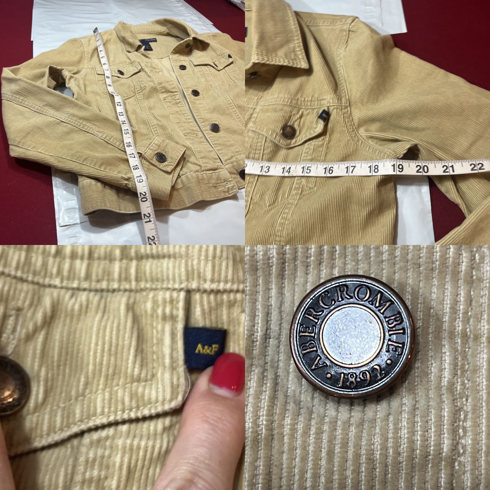 Abercrombie & Fitch VINTAGE Abercrombie & Fitch Tan Corduroy Jacket Button Front 90’s Western Womens M Size M / US 6-8 / IT 42-44 - 8 Thumbnail