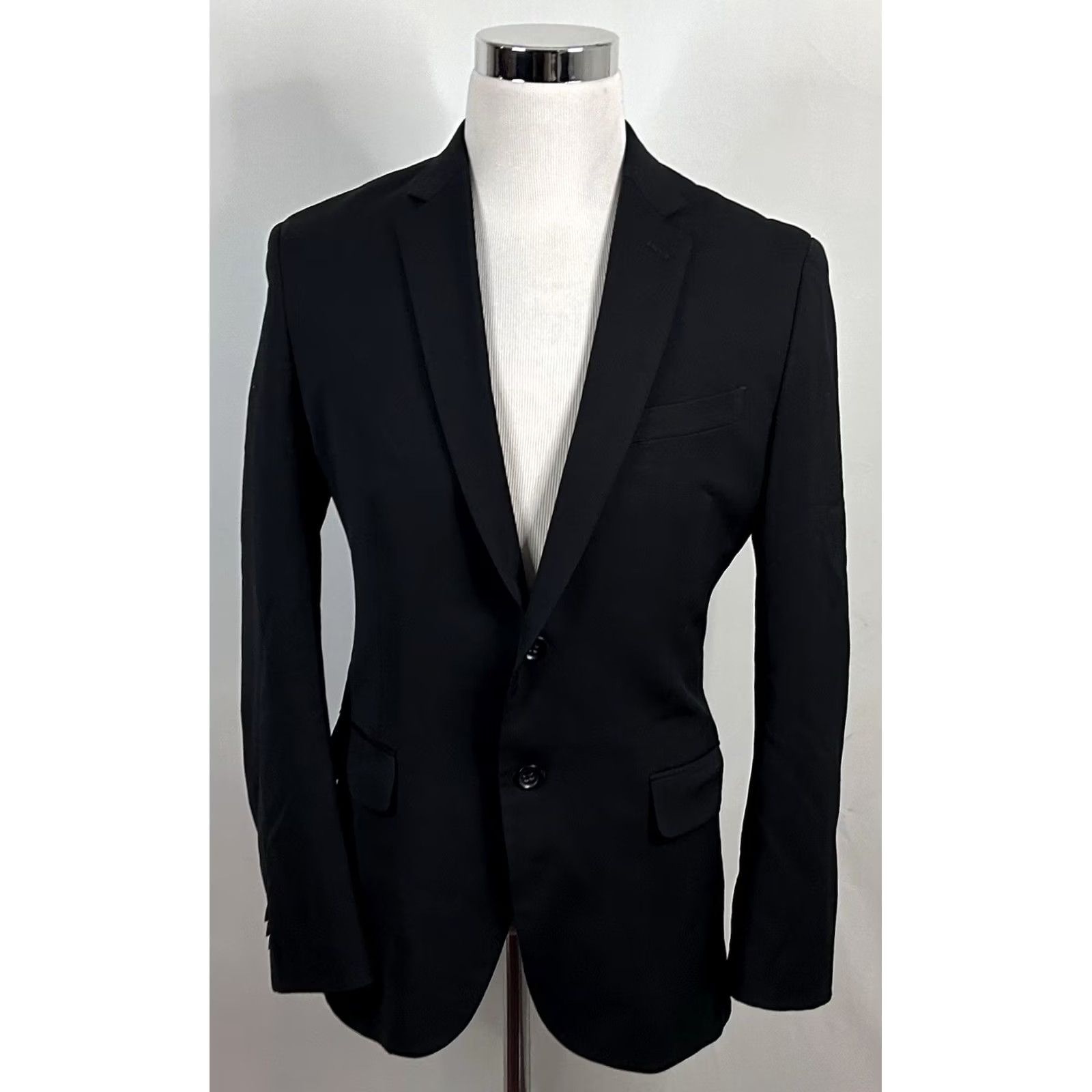 Banana Republic Banana Republic Sport Coat 42R Tailored Fit Black Cerruti Wool Two Button Vented Size US XS / EU 42 / 0 - 2 Thumbnail