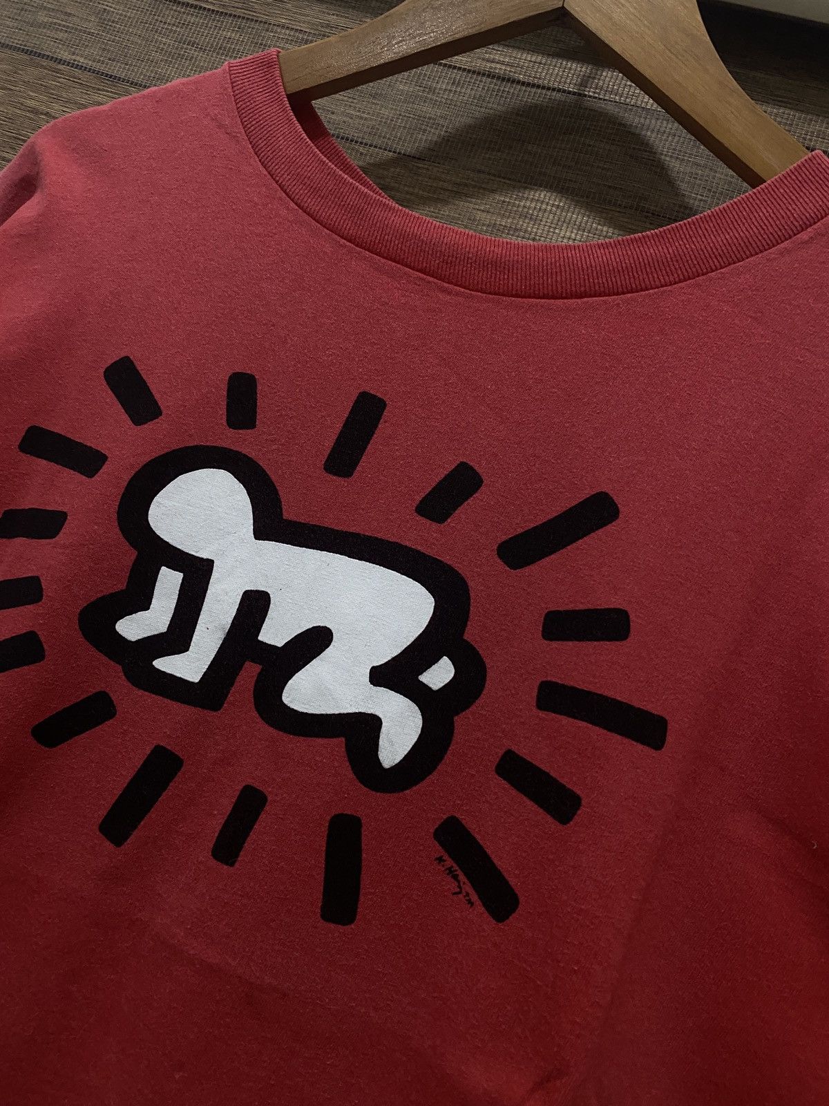 Vintage Vintage 90s Keith Haring Barking Dog Pop Art Tee Size US M / EU 48-50 / 2 - 3 Thumbnail