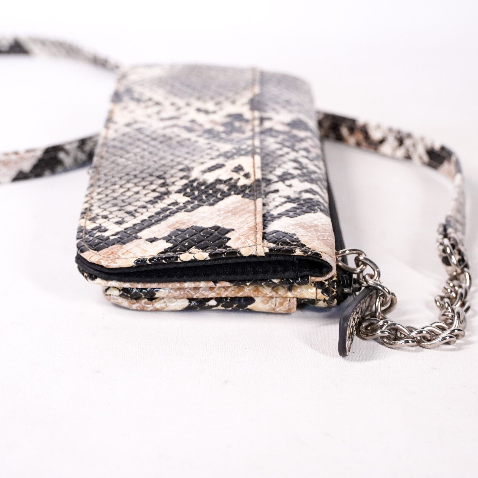 Other Reptile Snake Skin Lizard Bag Satchel Handbag Purse Tan Size ONE SIZE - 8 Thumbnail