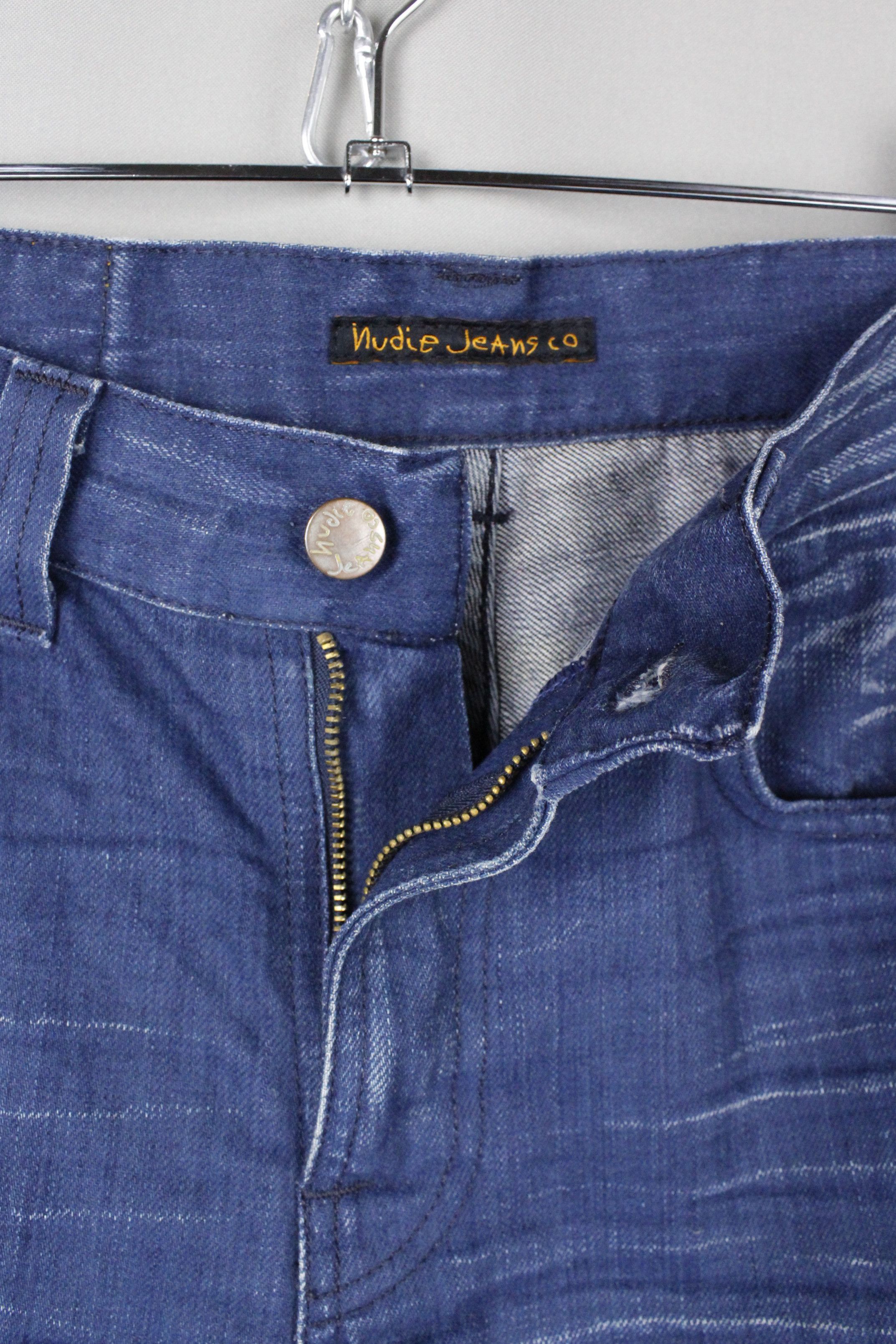 Japanese Brand × Jean × Nudie Jeans Nudie Jeans Indigo Blue Coated Denim Pants Size US 29 - 3 Thumbnail