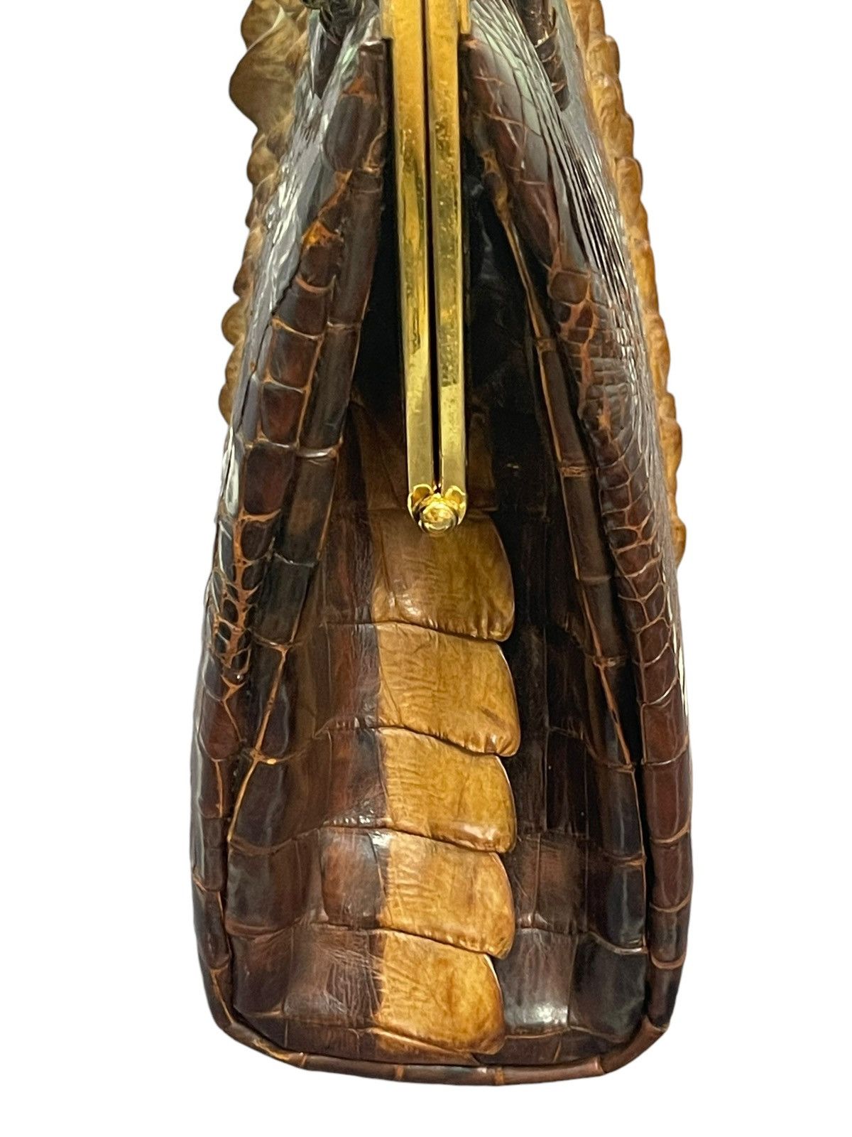 Vintage Crocodile Leather Patina Vtg 50s Unknown Japan Hand Bag 4🟩 Size ONE SIZE - 15 Thumbnail