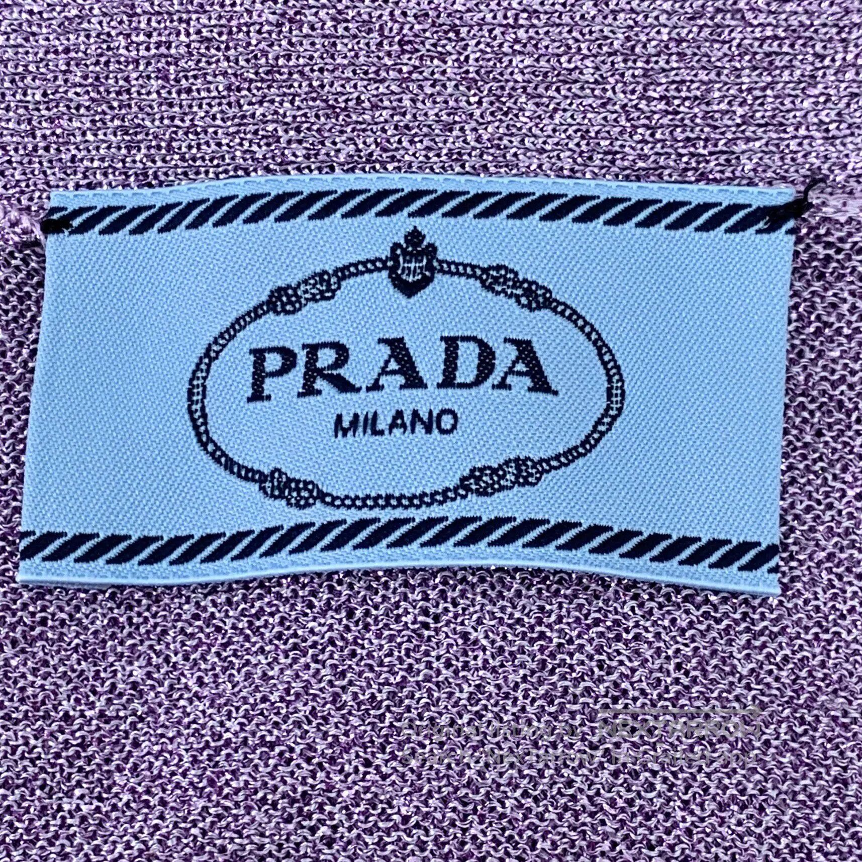 Prada Prada Purple Logo Letter Embroidered Short Knit Cardigan J Size XS / US 0-2 / IT 36-38 - 6 Thumbnail