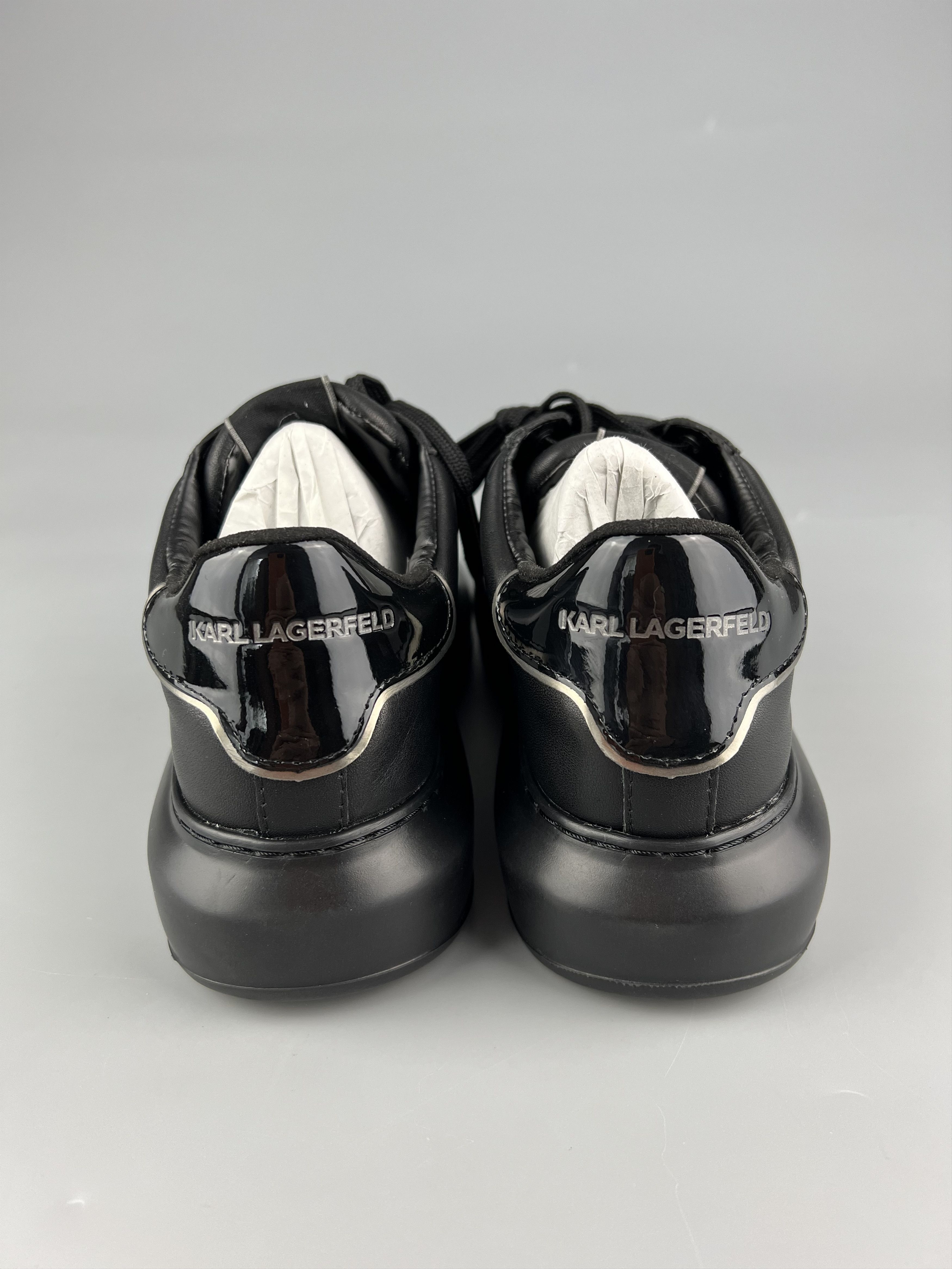 Karl Lagerfeld Karl Lagerfeld Women's Black Leather Sneakers Size US 5 / IT 35 - 3 Thumbnail