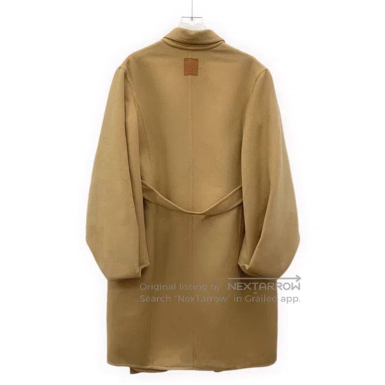 Loewe Loewe Brown Wool Lapel Long Sleeve Belted Big Coat Jacket Size 4XL / US 24-26 - 2 Thumbnail