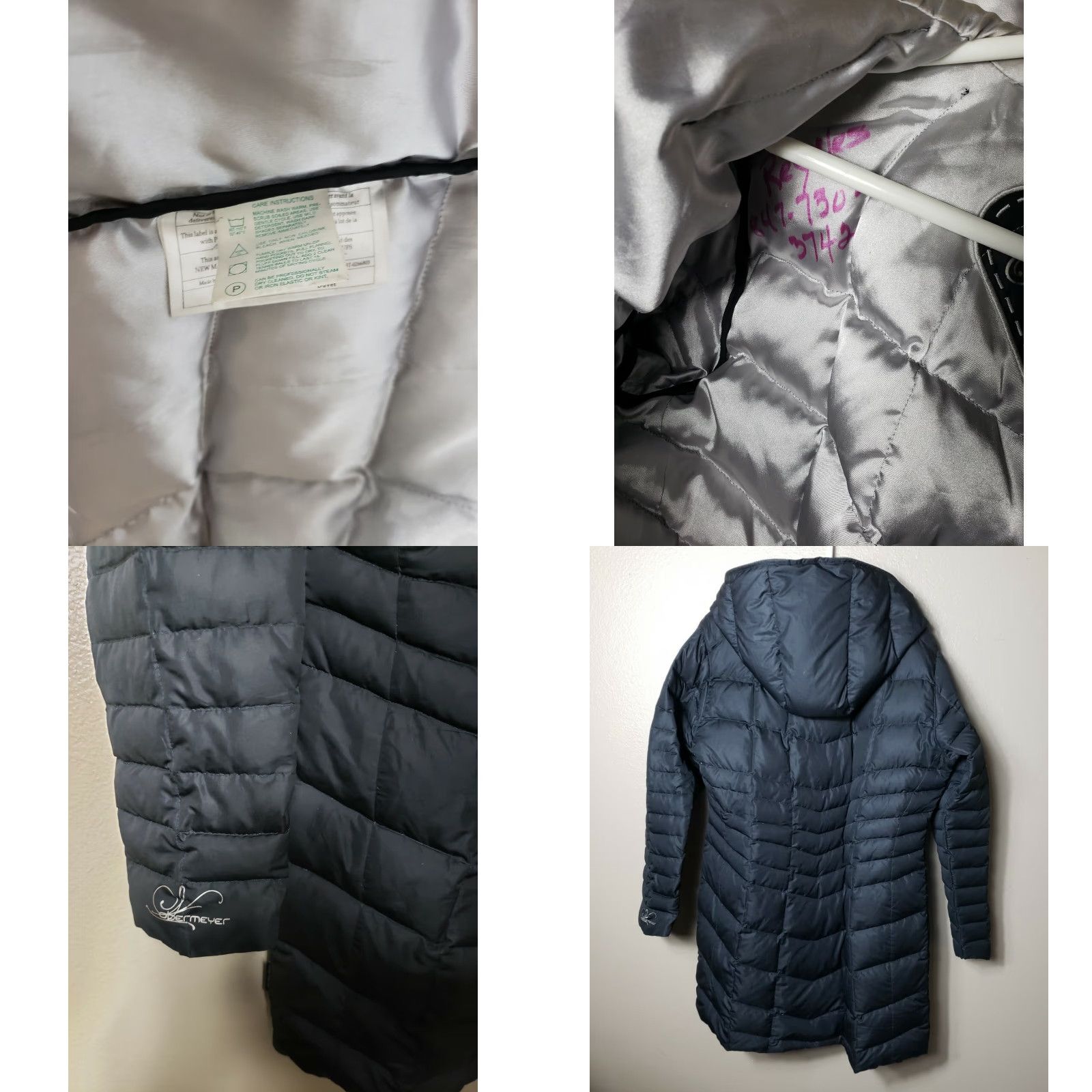Obermeyer VINTAGE Obermeyer Mid Length Down Quilted Coat-Size XL Womens Coat Quilted Hooded Insulated Black Size XL / US 12-14 / IT 48-50 - 8 Thumbnail