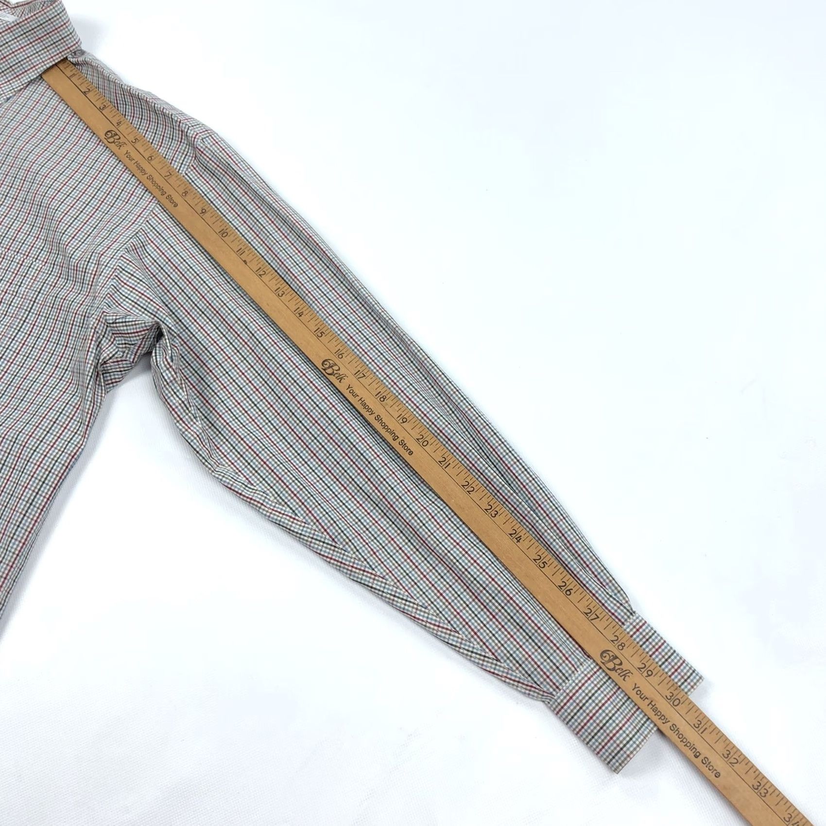 Vintage Onward Reserve Men’s M Classic Fit Button Down Shirt Plaid 100% Cotton Non-Iron Shirt Mens Medium Size US M / EU 48-50 / 2 - 5 Thumbnail