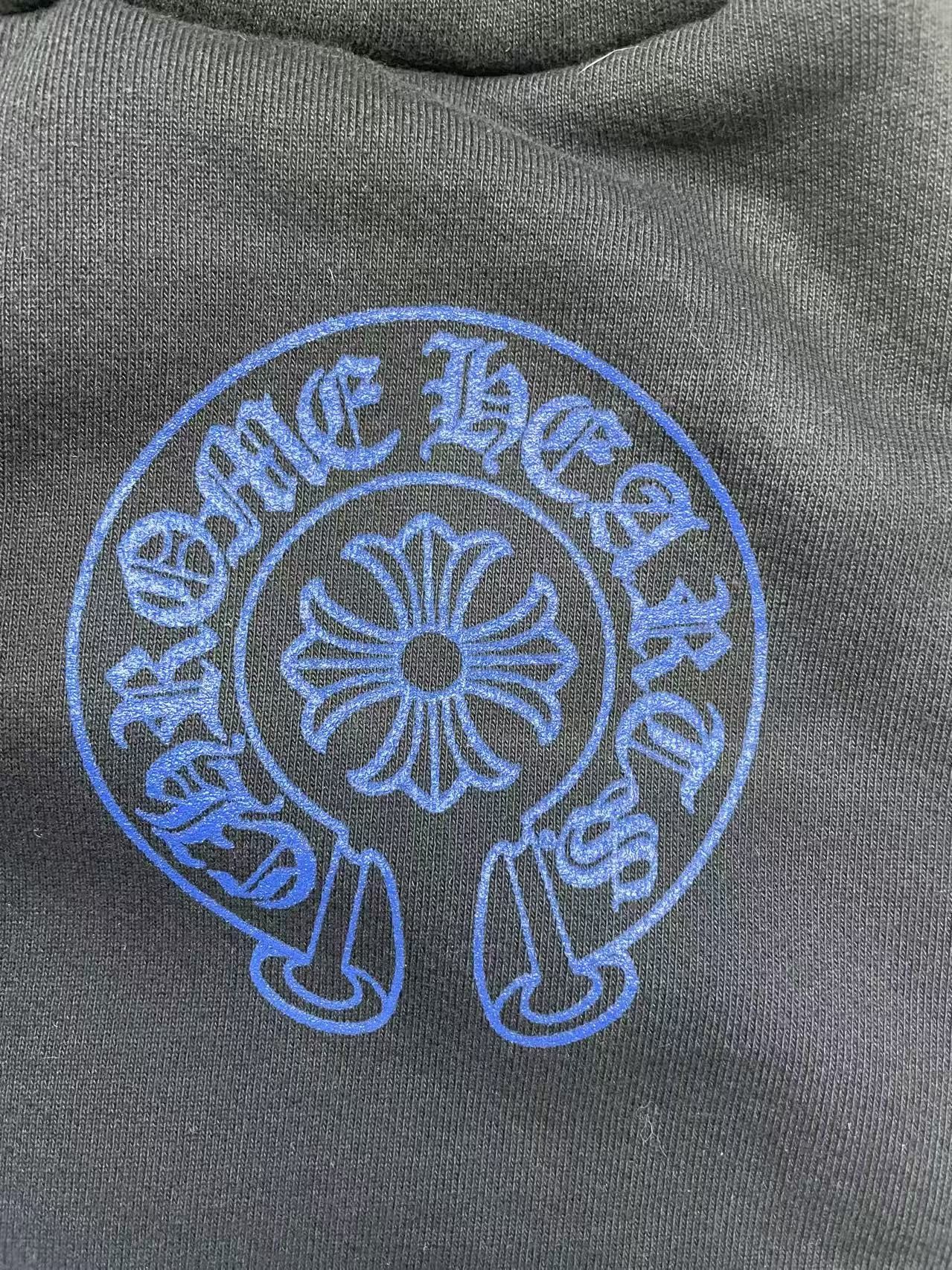 Chrome Hearts Chrome Hearts Blue Horseshoe Script Black Sweatpants Size 36" / US 14 / IT 50 - 4 Thumbnail