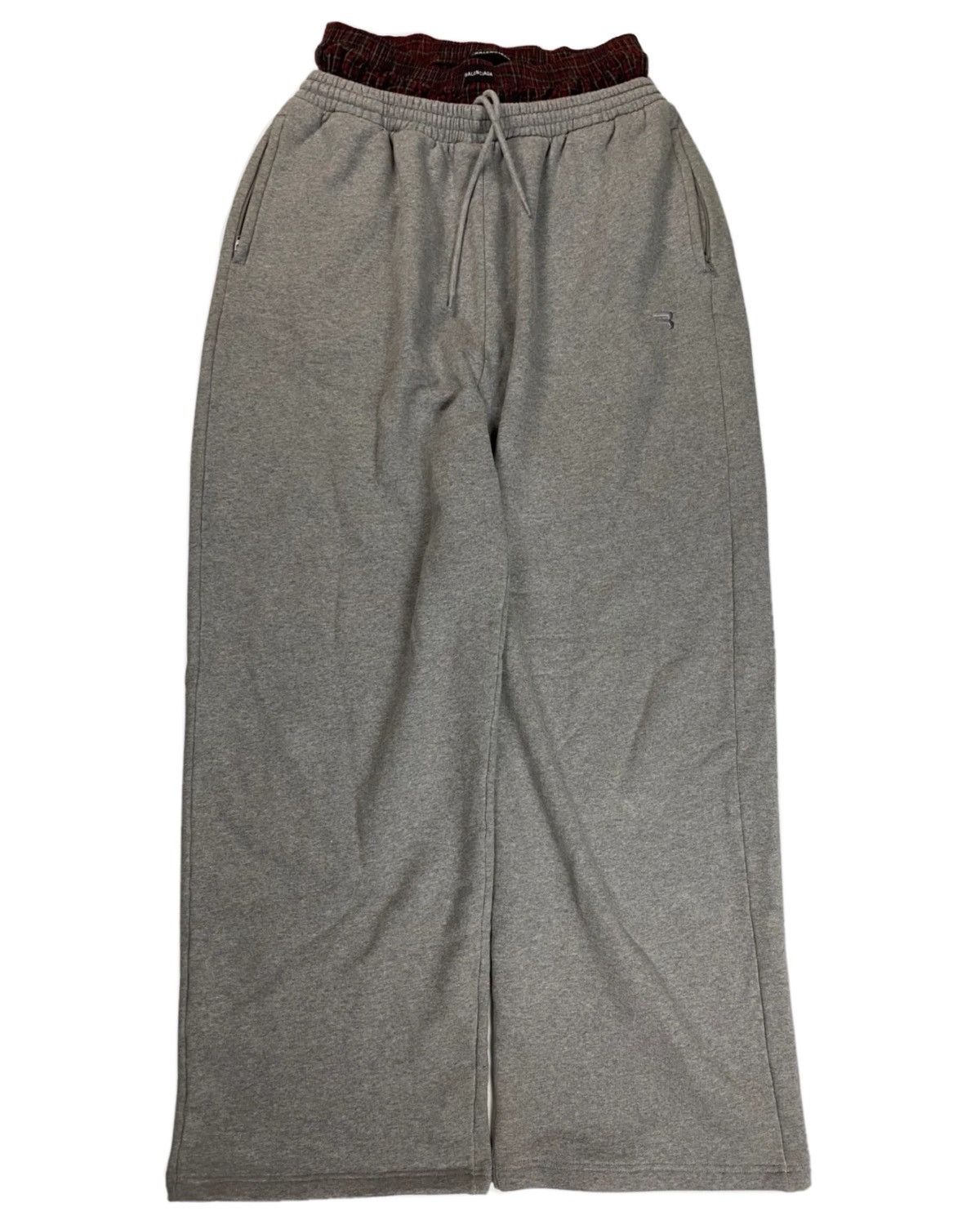 Balenciaga Balenciaga Gray Sagging Layered Trompe L’oeil Swetpants Size US 32 / EU 48 - 1 Thumbnail