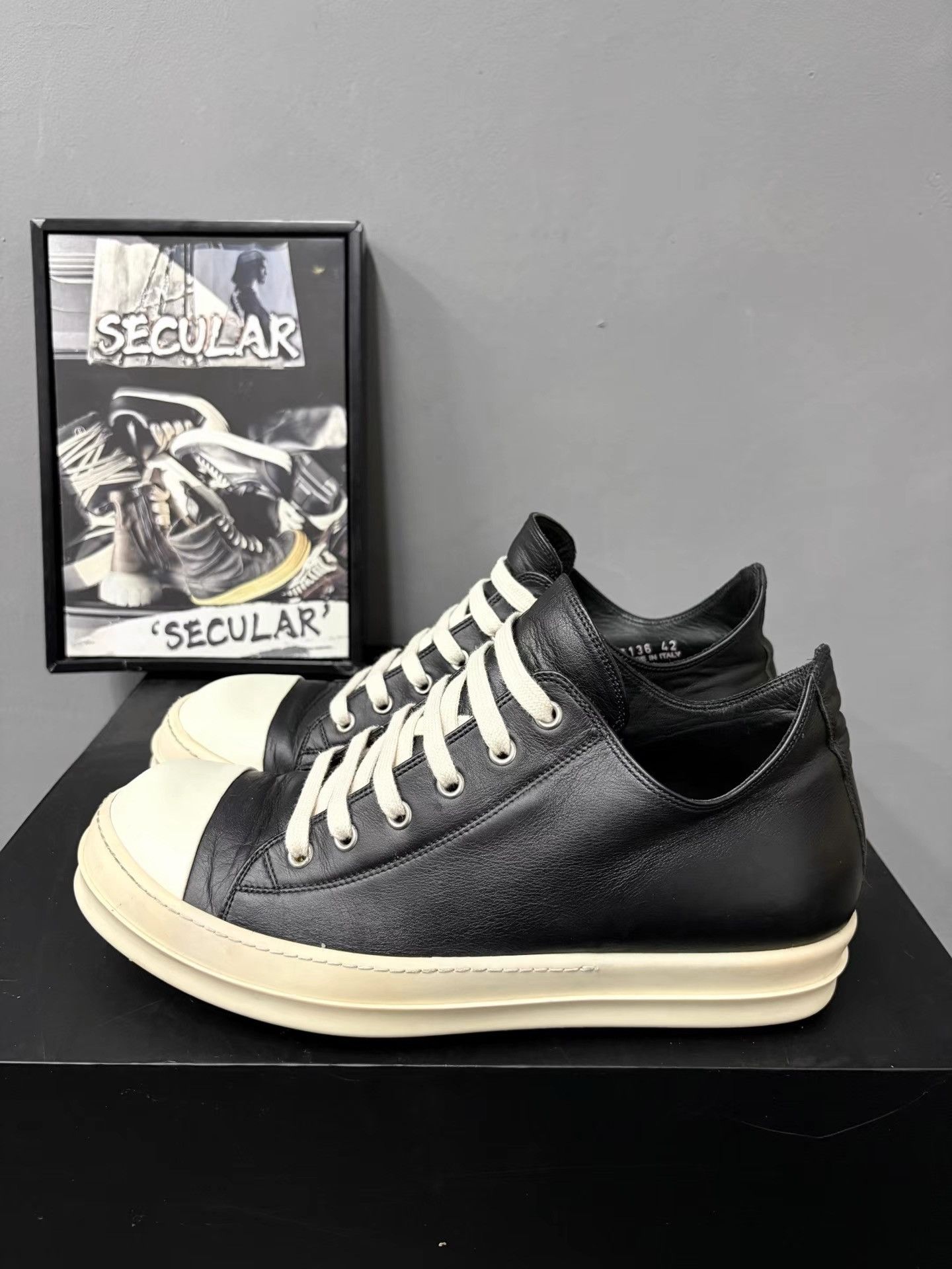 Rick Owens Rick Owens Mainline Leather Sneakers K34 Size US 9 / EU 42 - 5 Thumbnail