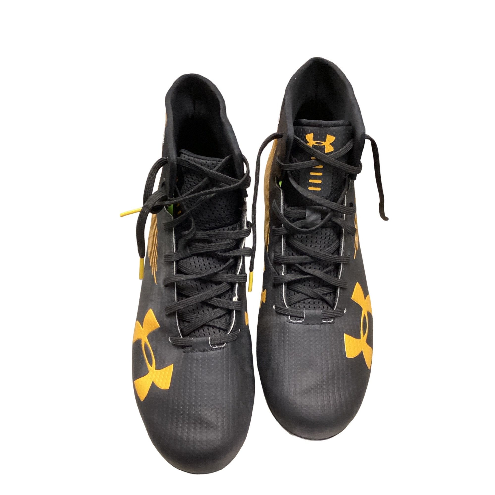 MENS BLACK YELLOW UNDER ARMOUR online FOOTBALL CLEATS SIZE 12