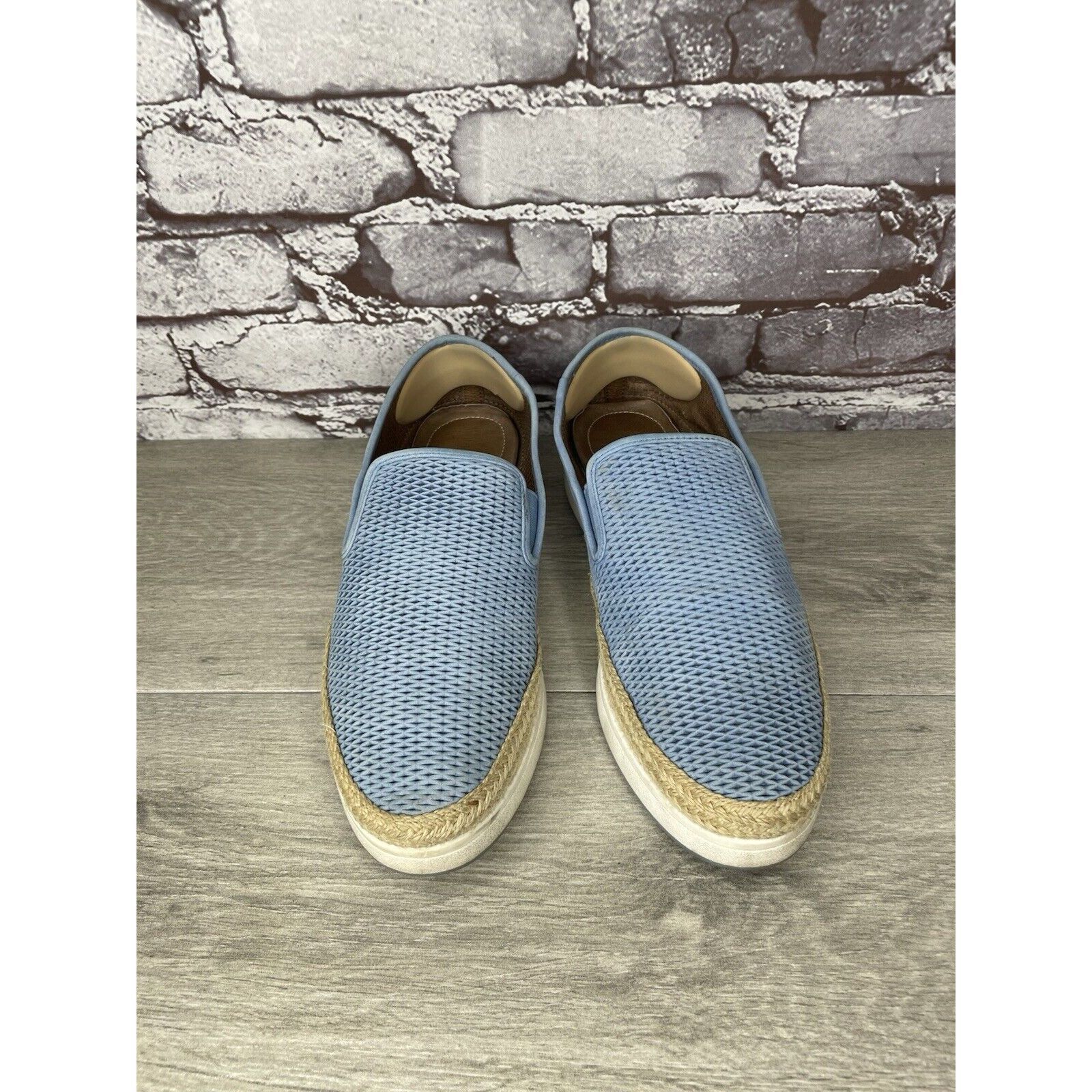 Donald Pliner Donald J Pliner Palm Lagoon Blue Leather Espadrille Shoes Wo Size US 10 / IT 40 - 20 Thumbnail