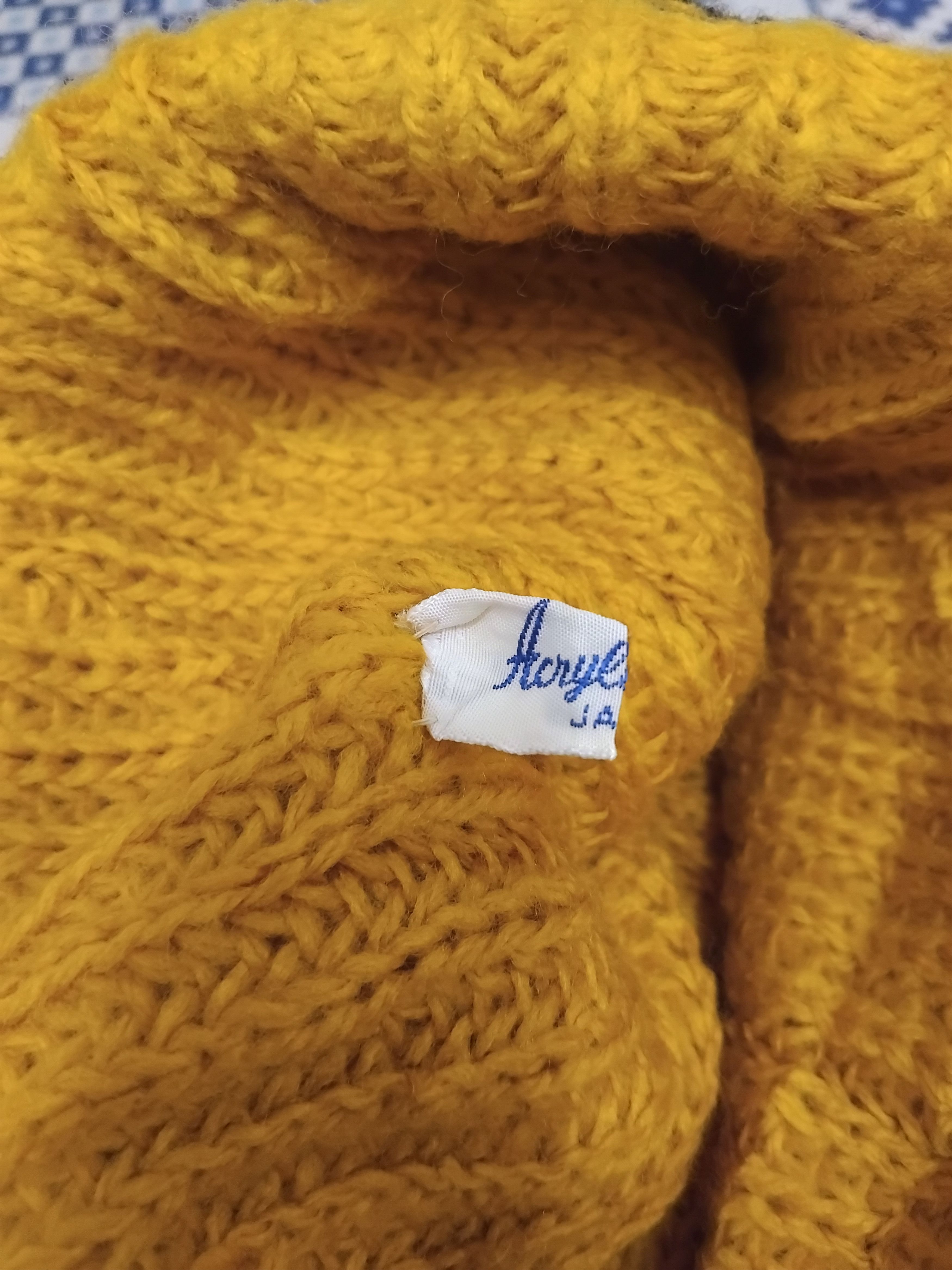 Japanese Brand Acrylic fibre yellow beanie Size ONE SIZE - 2 Thumbnail