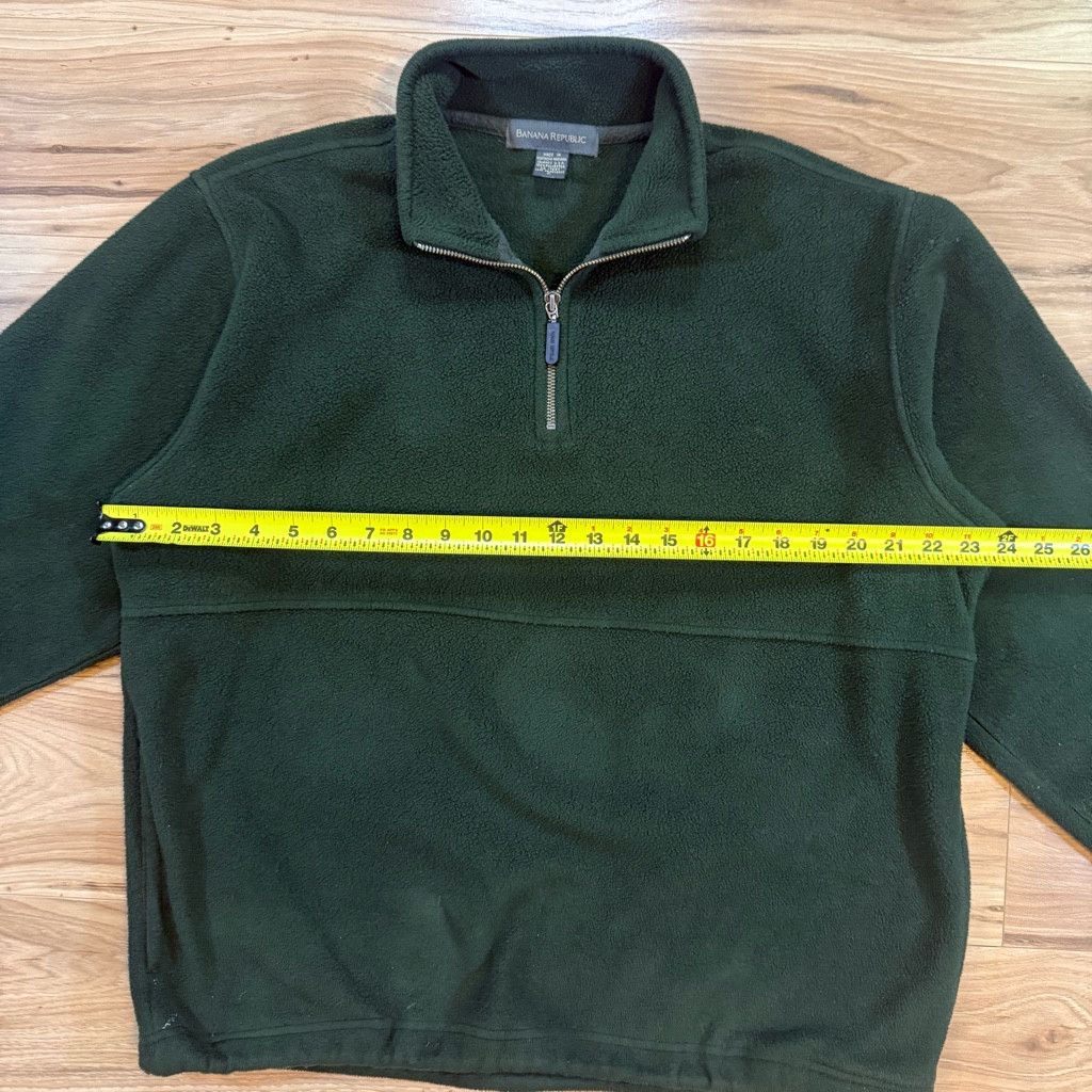 Banana Republic Banana Republic Green Fleece Quarter Zip Men’s L Vintage Size US L / EU 52-54 / 3 - 4 Thumbnail
