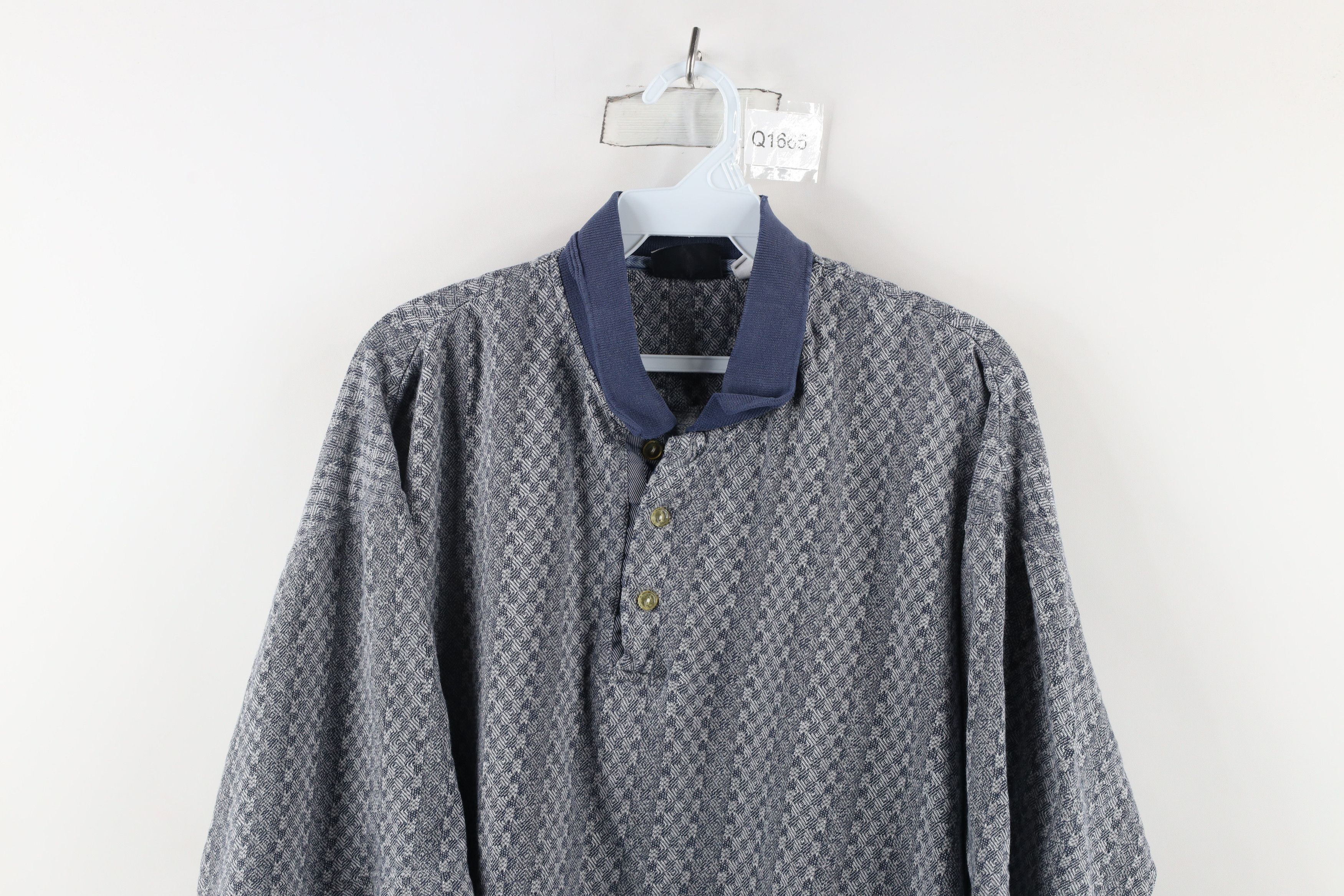 Vintage Vintage 90s Streetwear Checkered Knit Golf Polo Shirt Size US XL / EU 56 / 4 - 2 Thumbnail